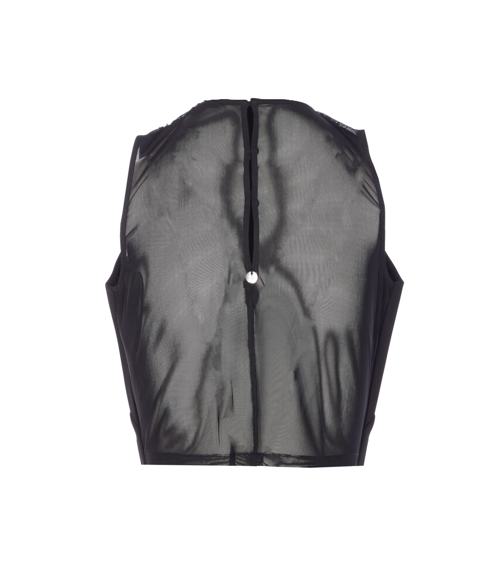 Liu •jo Top With Gemstones In Black