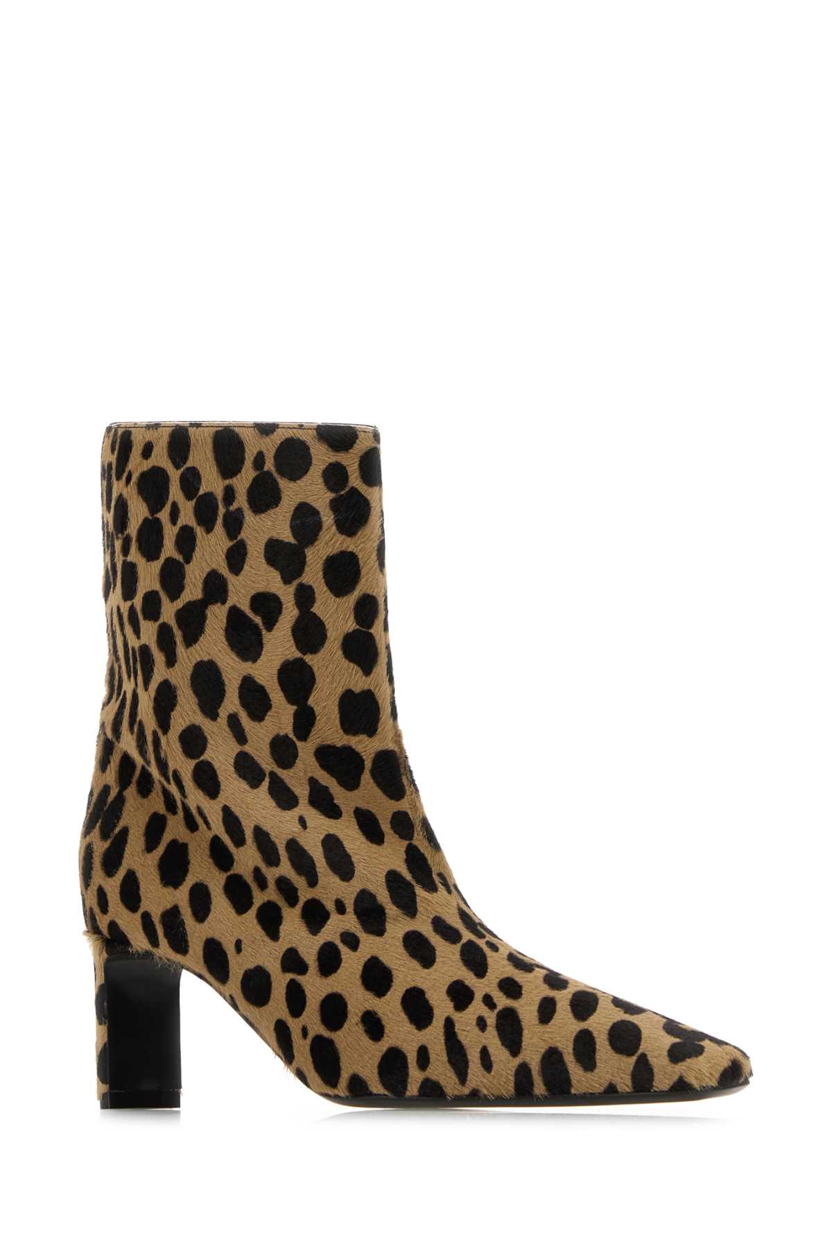 Khaite Printed Calf Hair One Ankle Boots In Multi