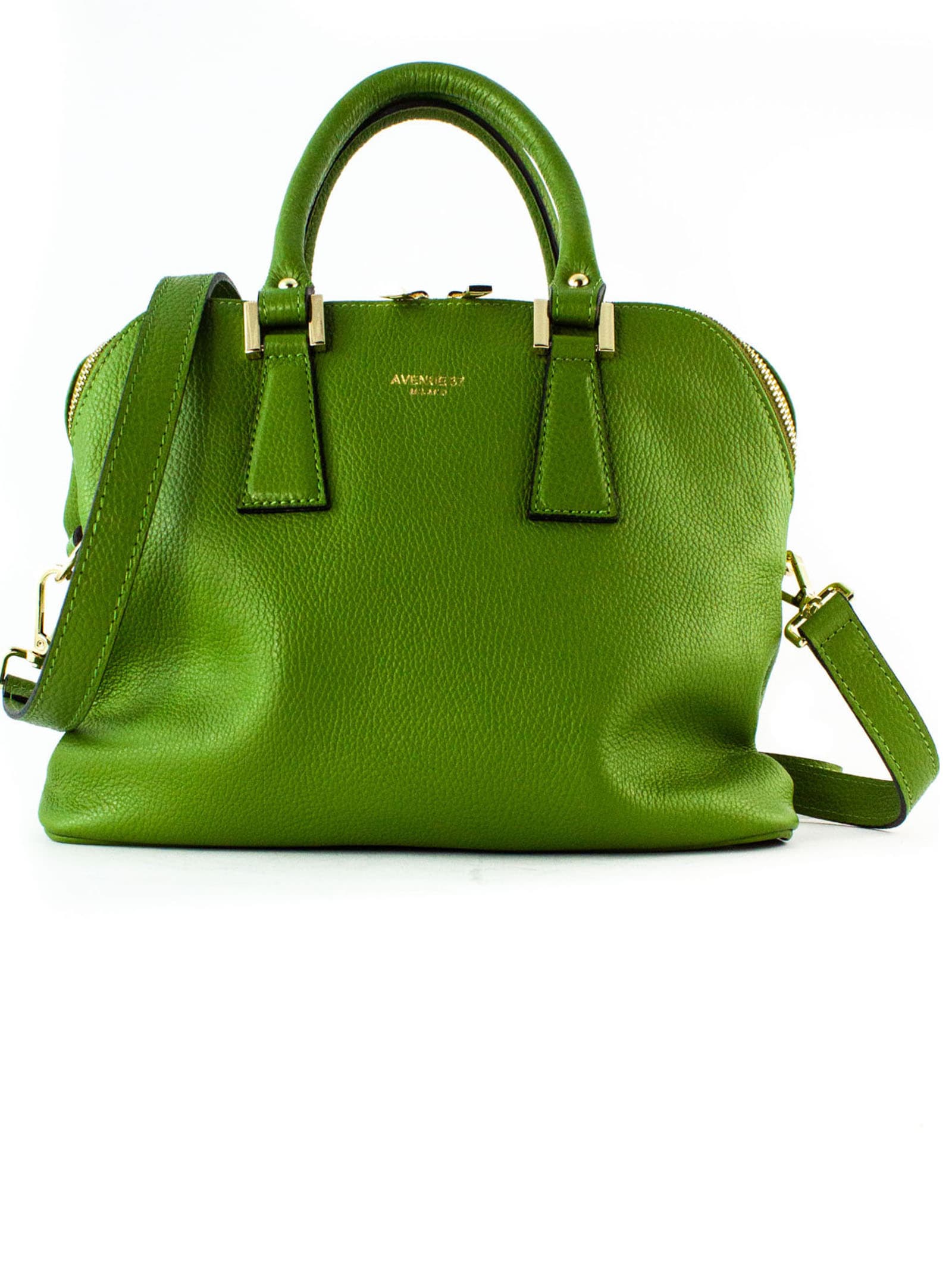 AVENUE 67 GREEN GRAINED SOFT LEATHER BAG