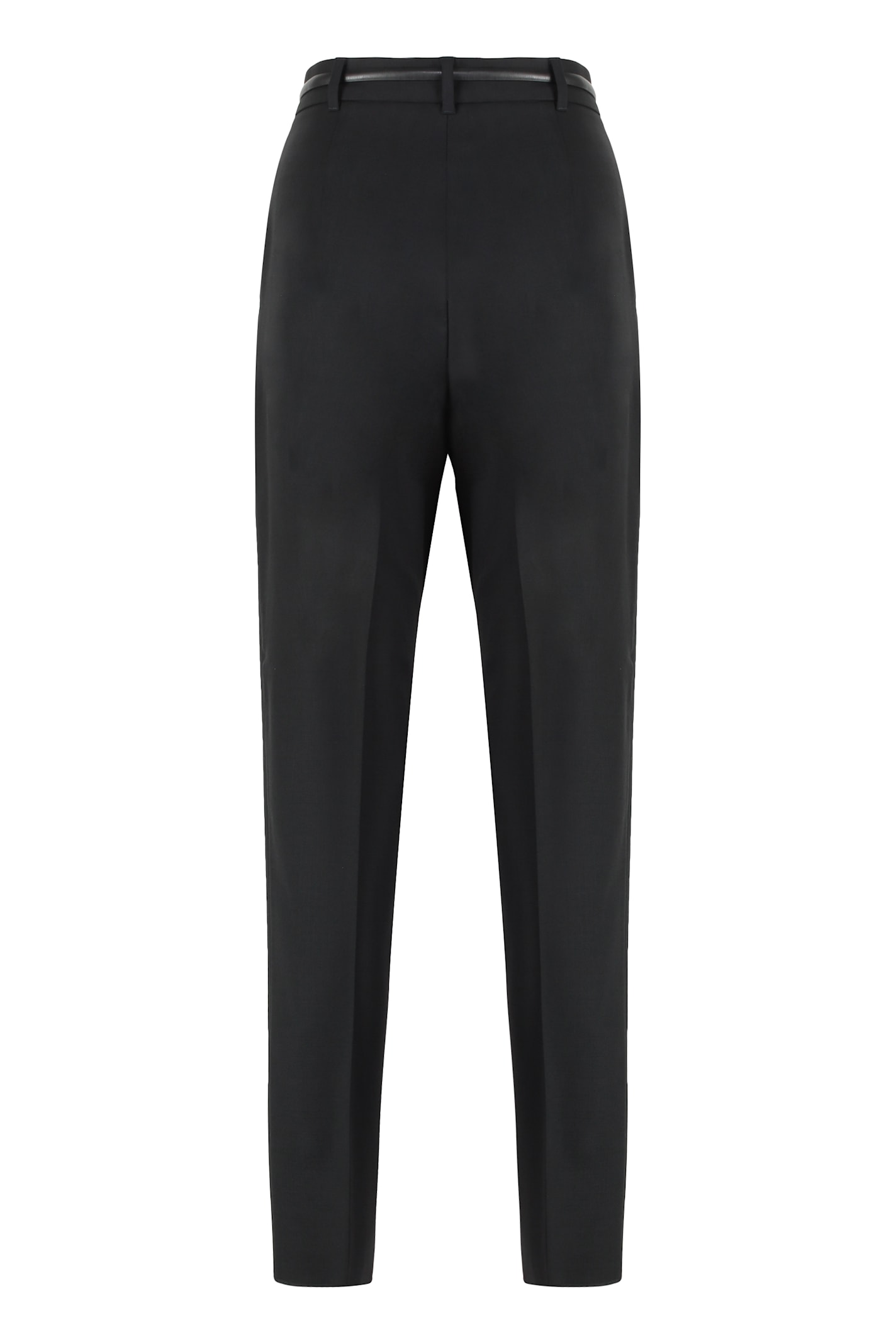 Shop Max Mara Prosit Wool Trousers In Black