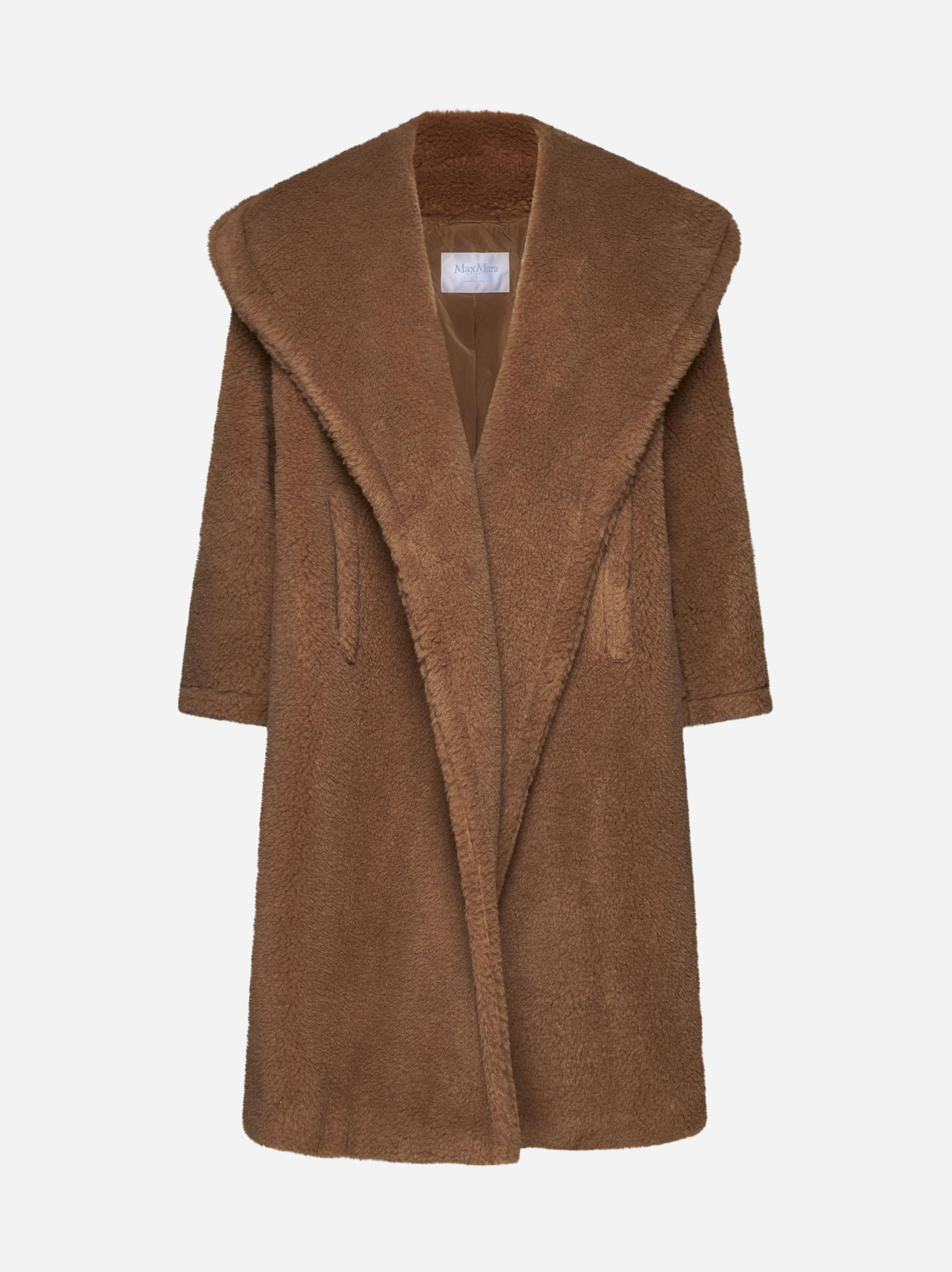 Max Mara Apogeo Camel-blend Teddy Coat In Brown