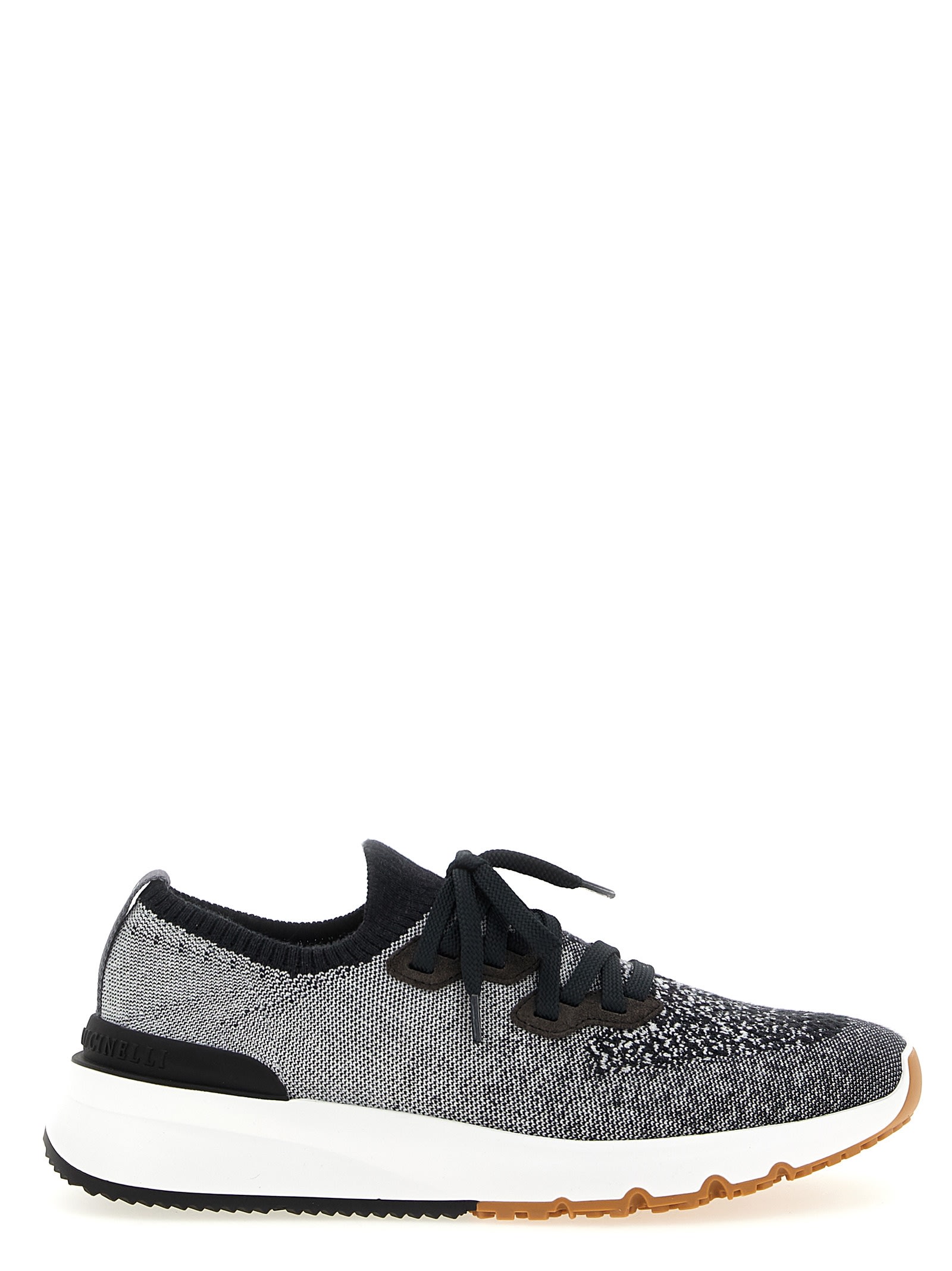 Brunello Cucinelli Knit Sneakers In Black
