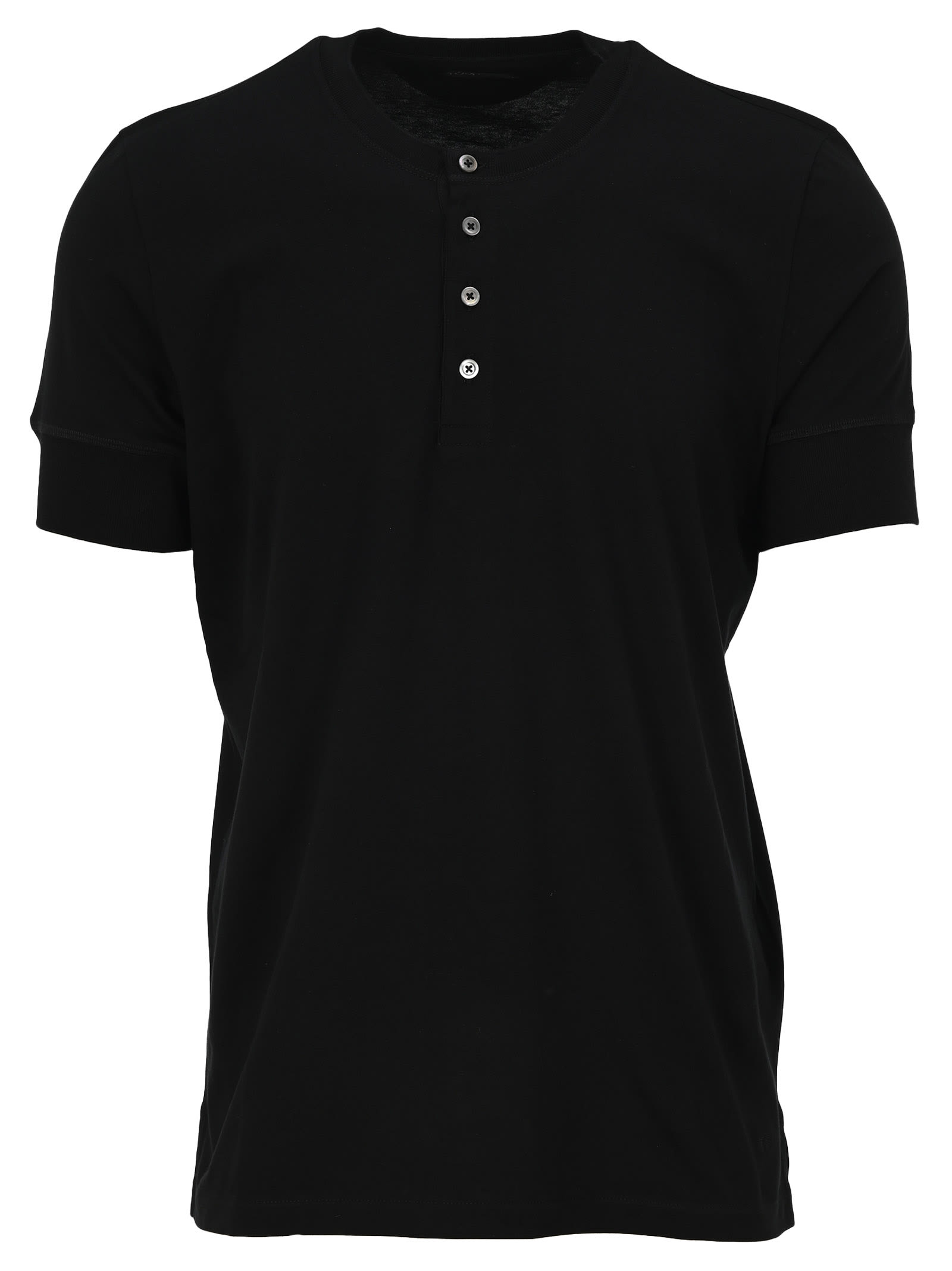 Tom Ford Henley T-shirt In Black | ModeSens
