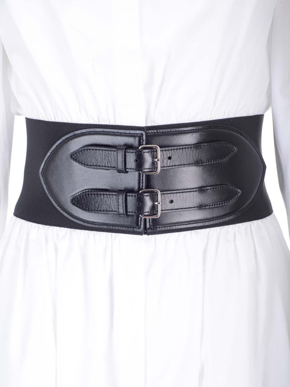 Shop Alaïa Belted Dress In White