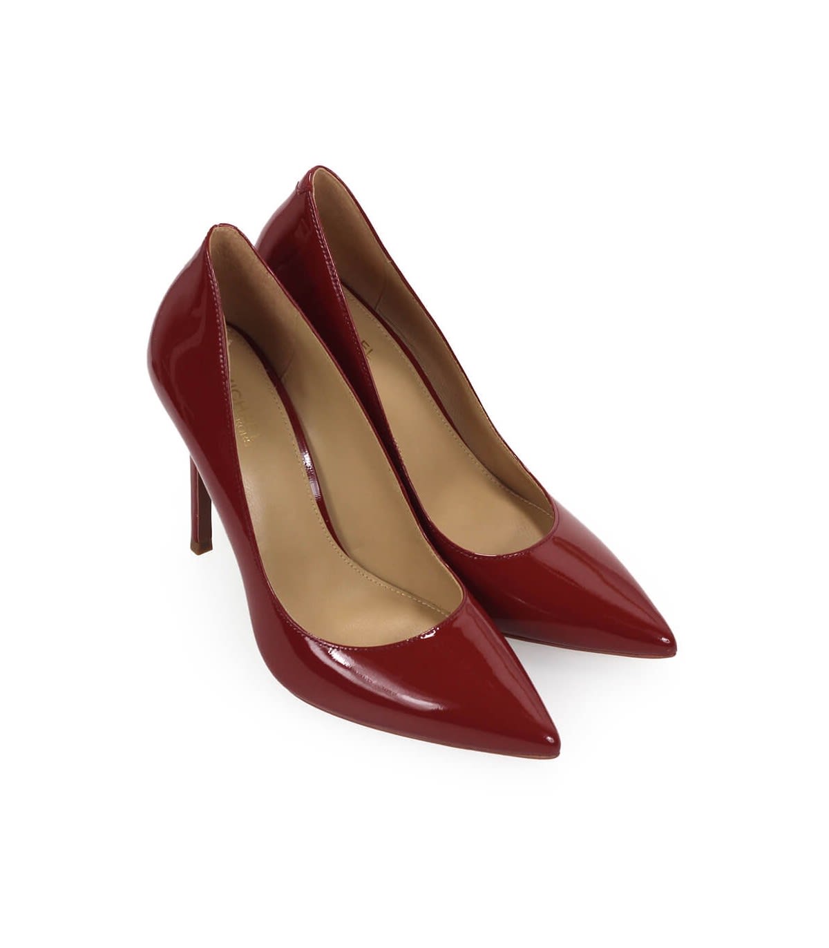 michael kors red patent leather shoes