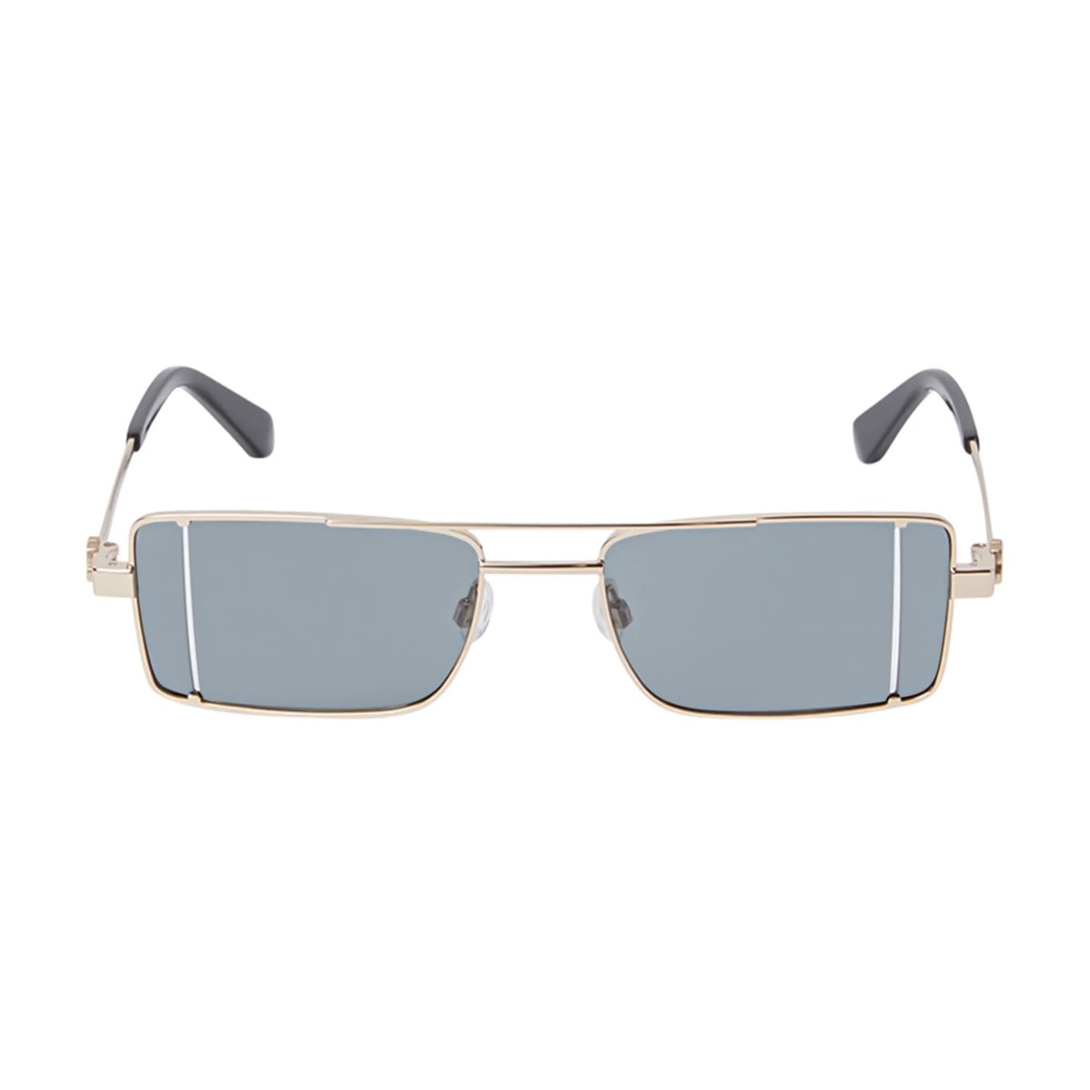 Off-white Off White Oeri14a Cortez 7607 Gold Dark Grey Sunglasses In Gray
