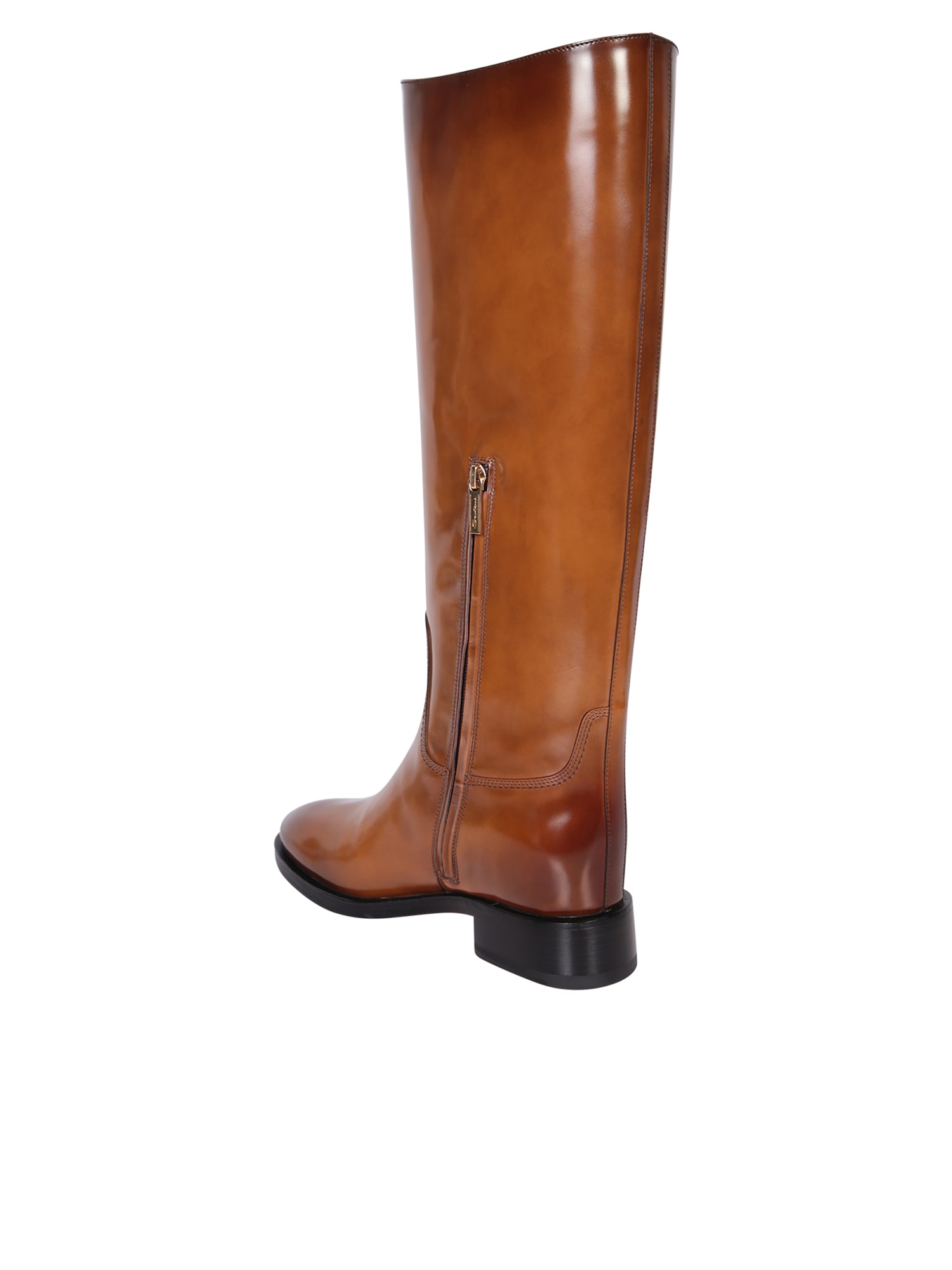 Shop Santoni Riding Brown Boot