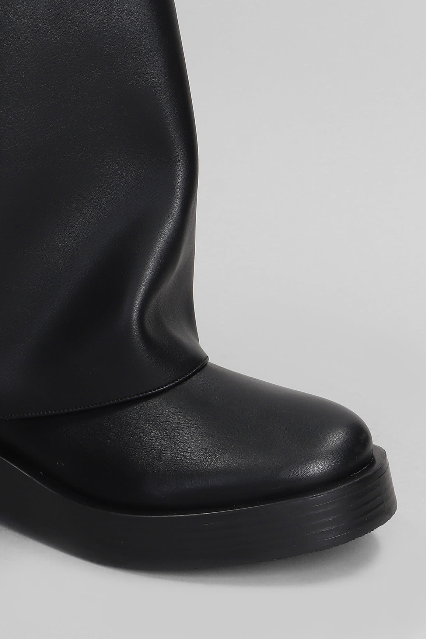 Shop Casadei Charlie Low Heels Boots In Black Leather