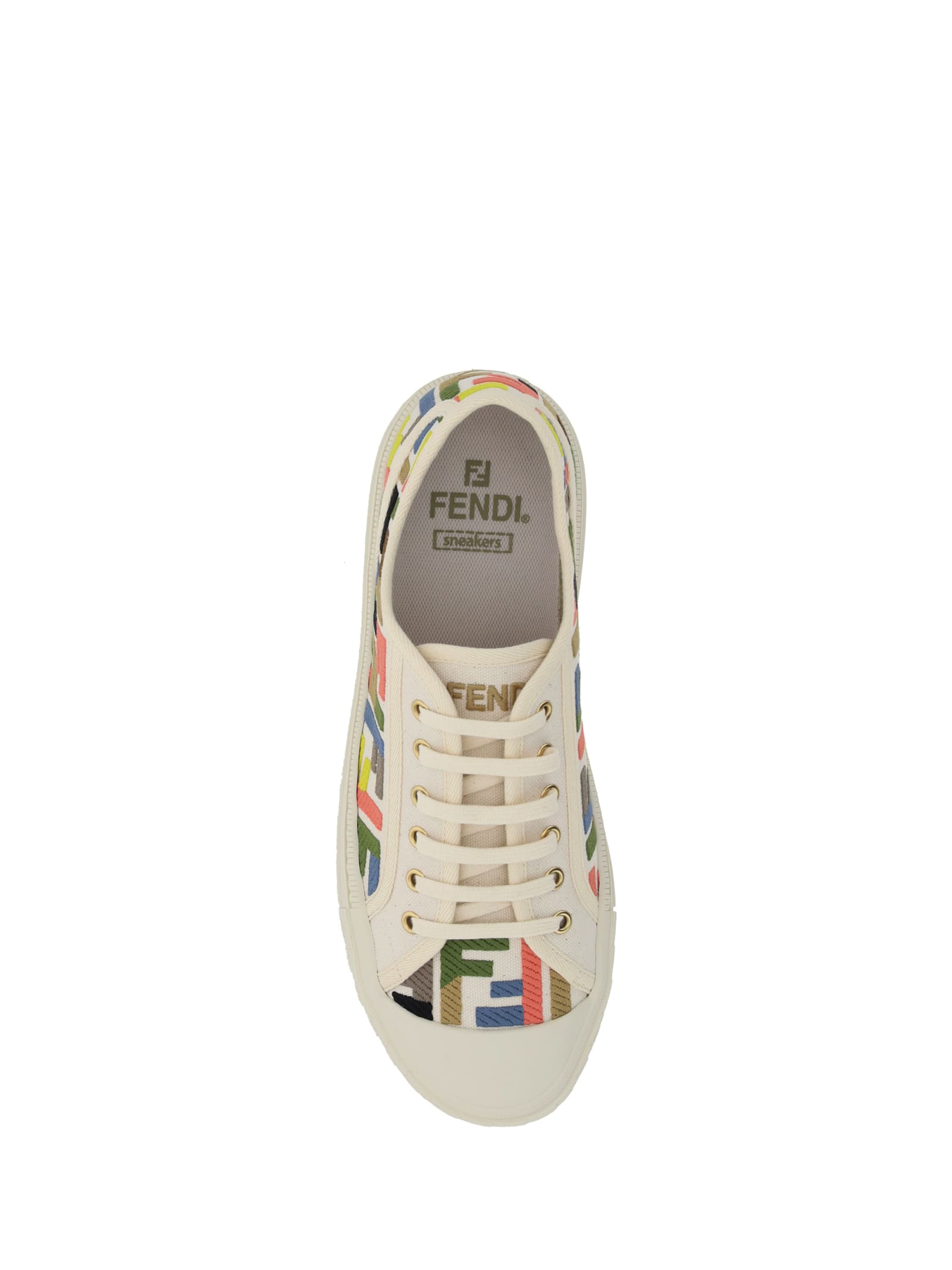 Shop Fendi Domino Sneakers In Multicolour