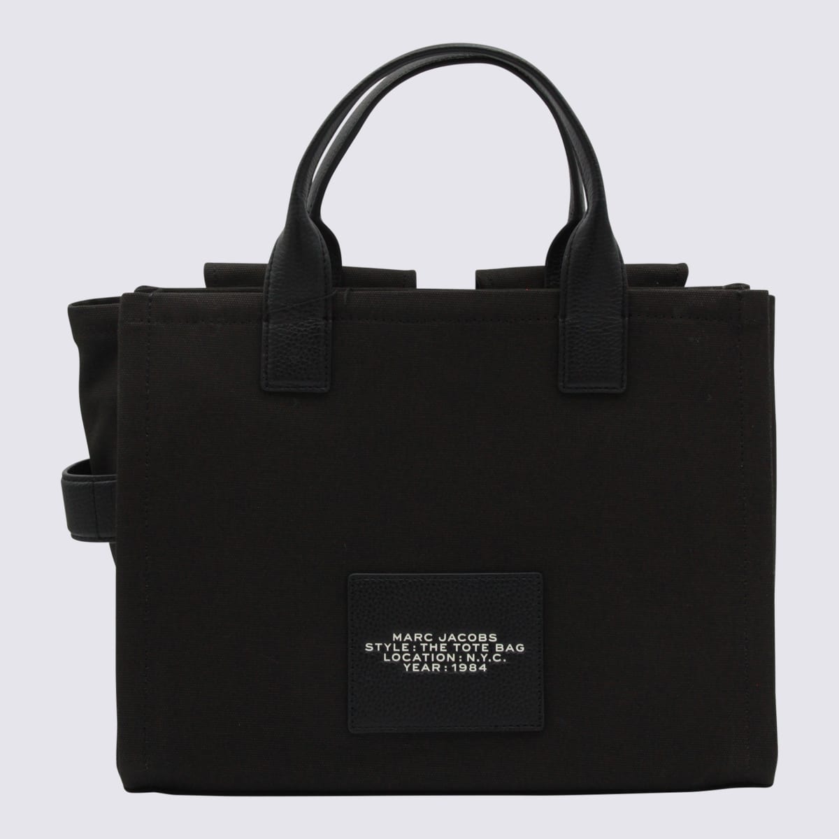 Marc Jacobs Black Cotton The Medium Tote In Black