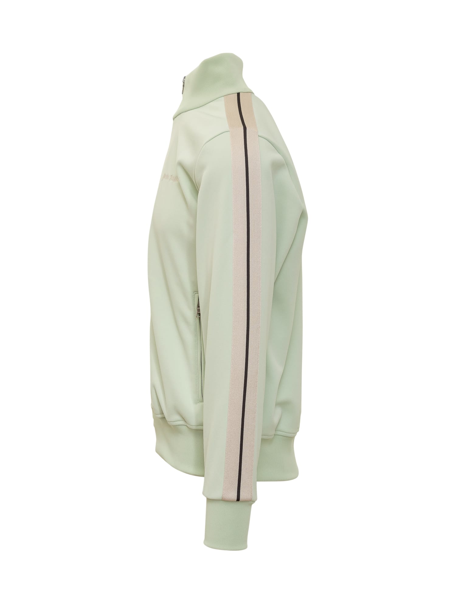 Shop Palm Angels Classic Track Sweatshirt In Mint-off White