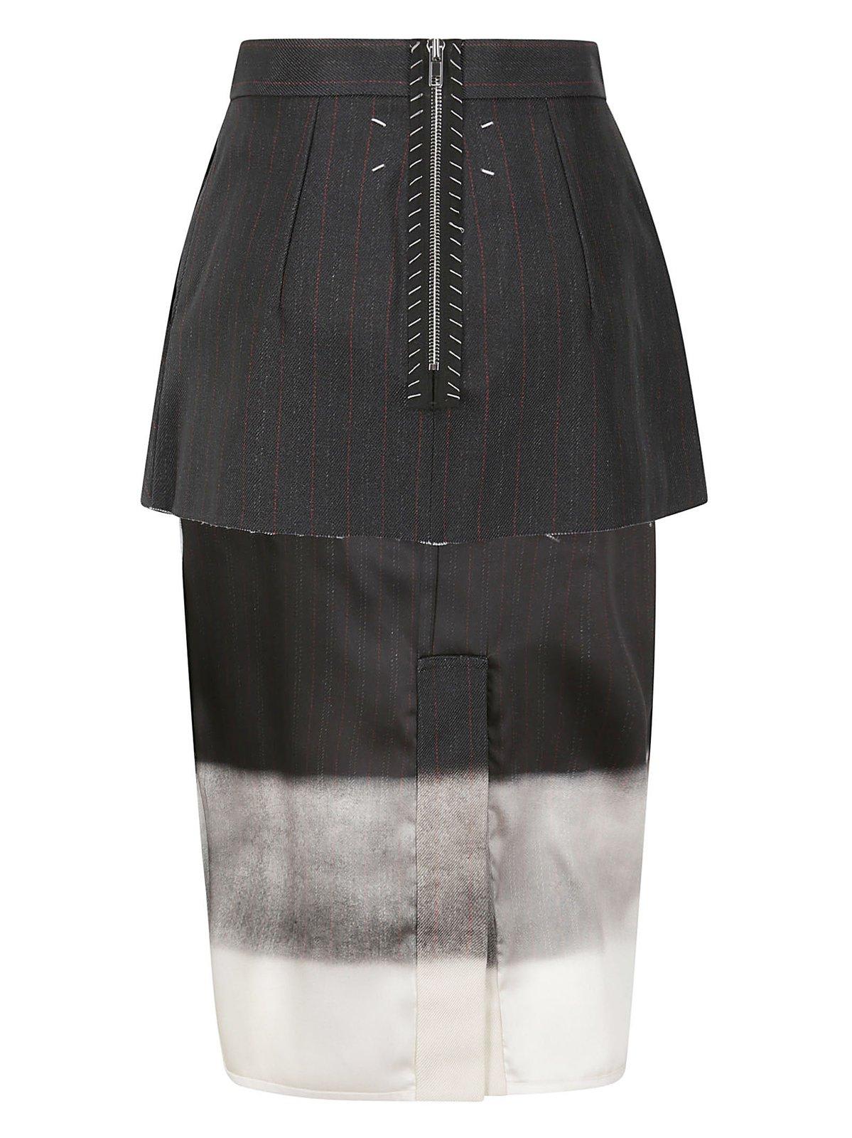 Shop Maison Margiela Trompe Loeil Layered Skirt In Multicolour