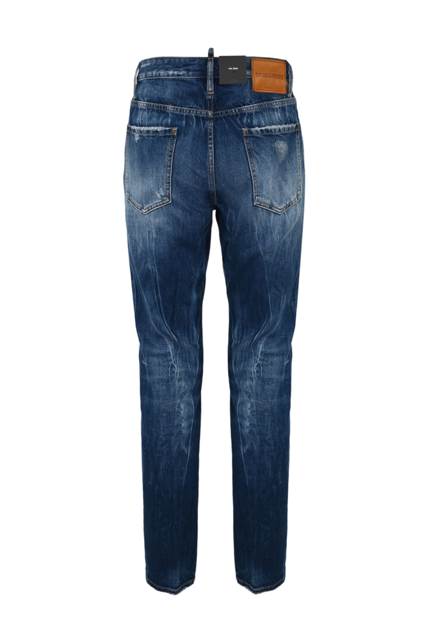 Shop Dsquared2 Jeans Trousers 642 In Navy Blue