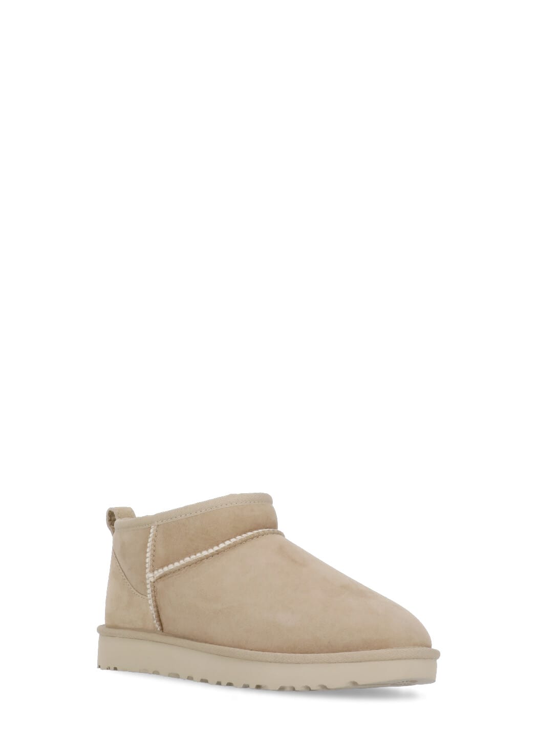 Shop Ugg Classic Ultra Mini Ankle Boots In Beige