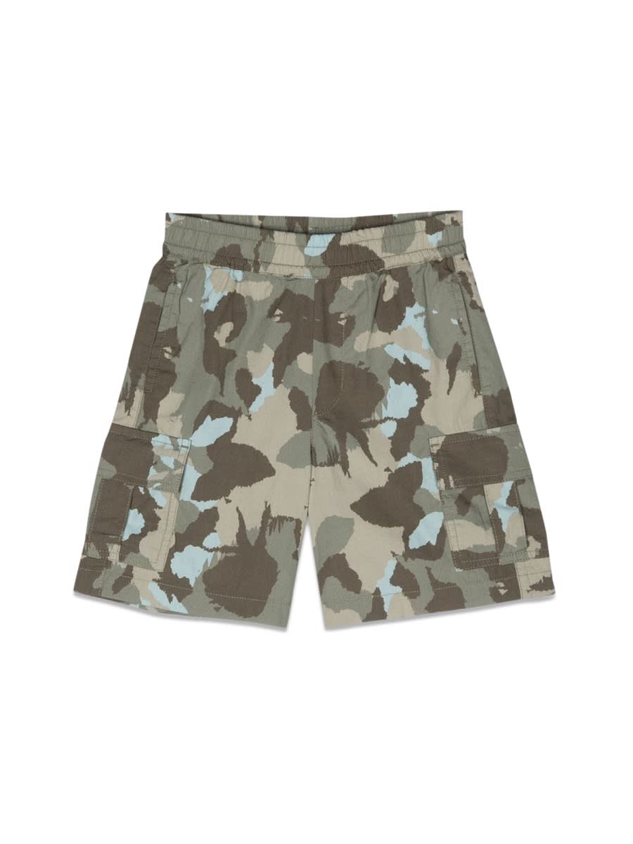 Aspesi Camouflage-print Multi-pocket Shorts In Multicolour