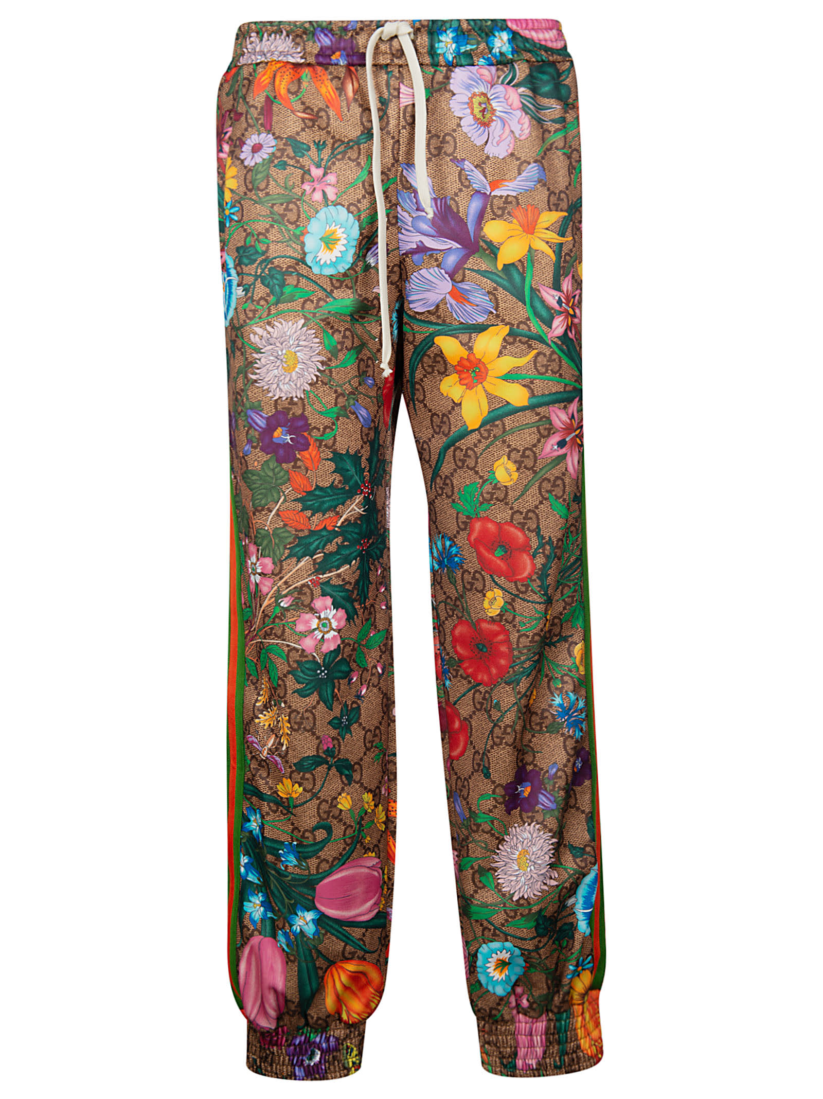 GUCCI FLORAL PRINTED TROUSERS,11247449