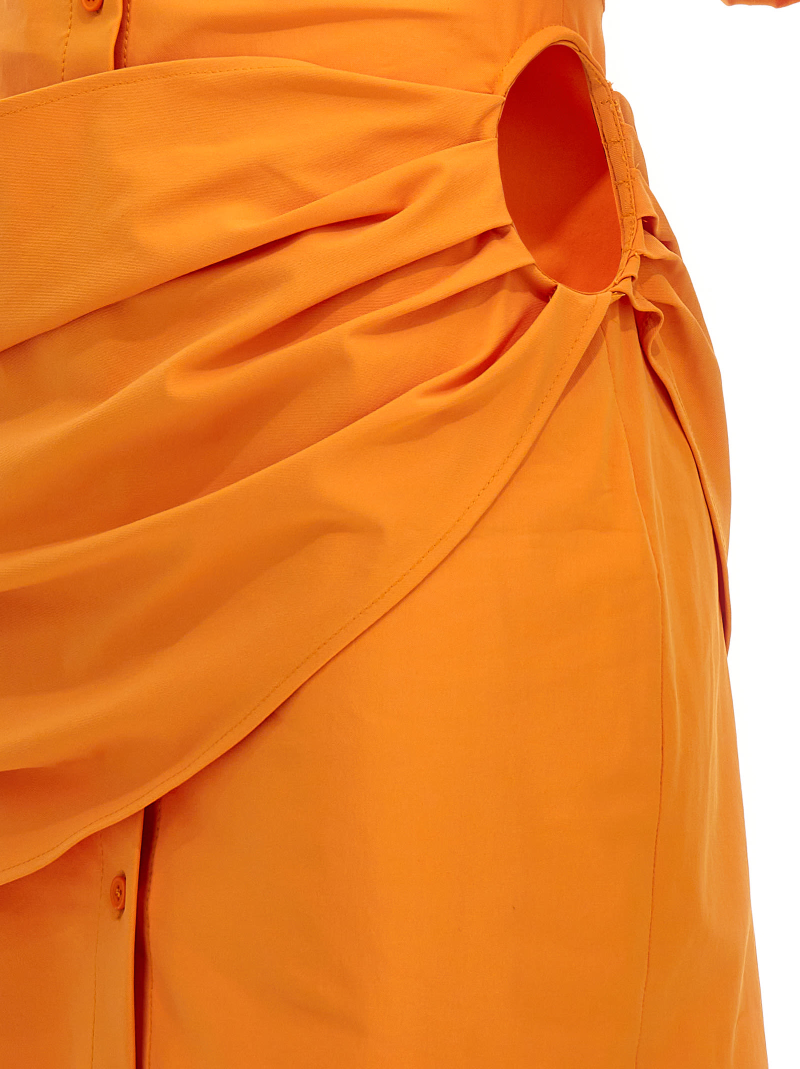 Shop Jacquemus La Robe Camisa Dress In Orange
