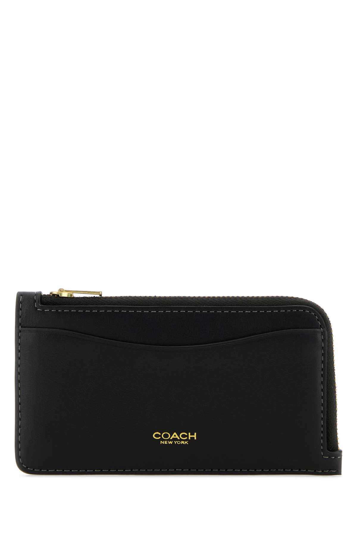 Black Leather Card Holder