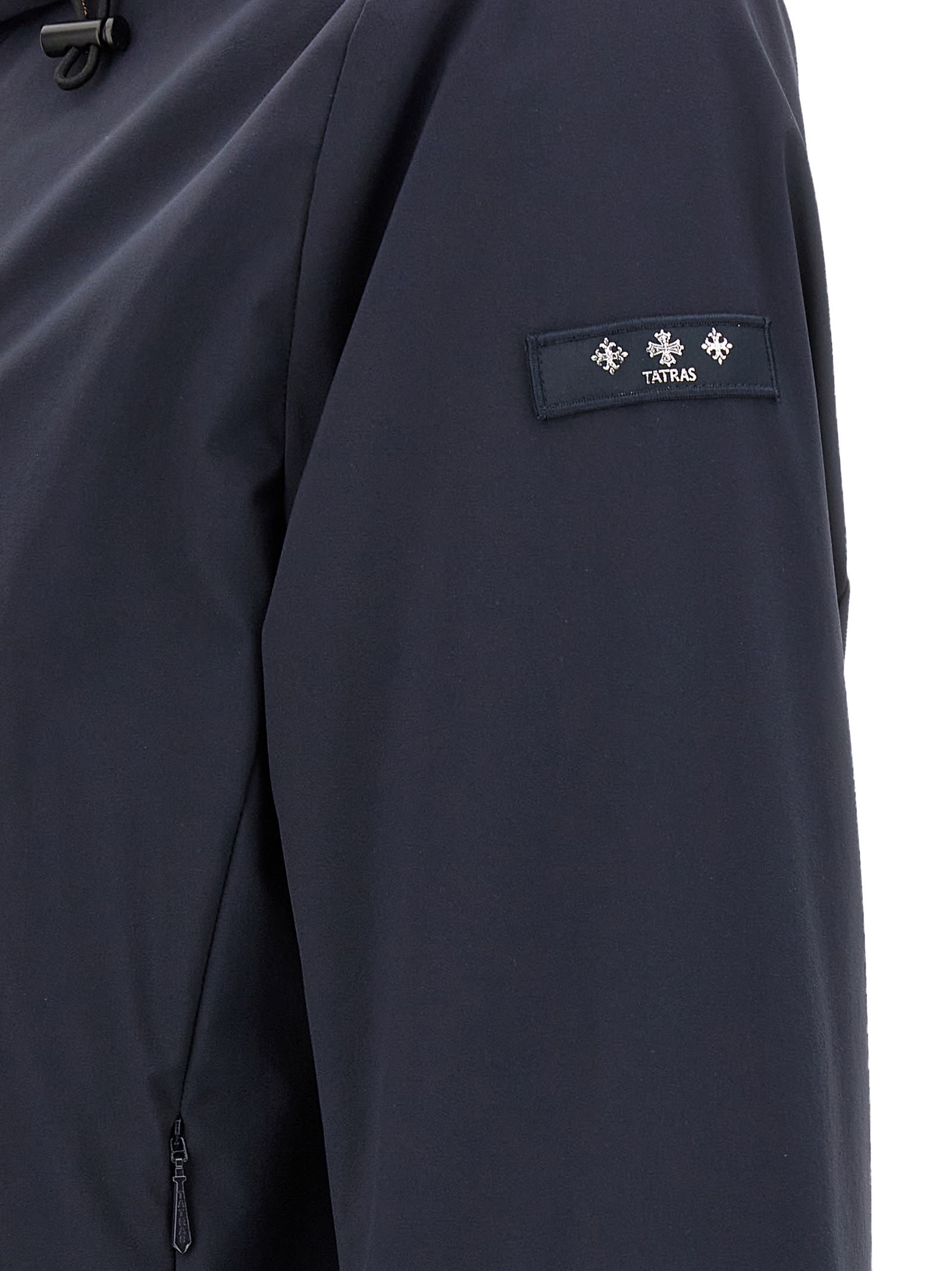 Tatras 'audee' Jacket Hooded Design Elastic Cuffs In Blue