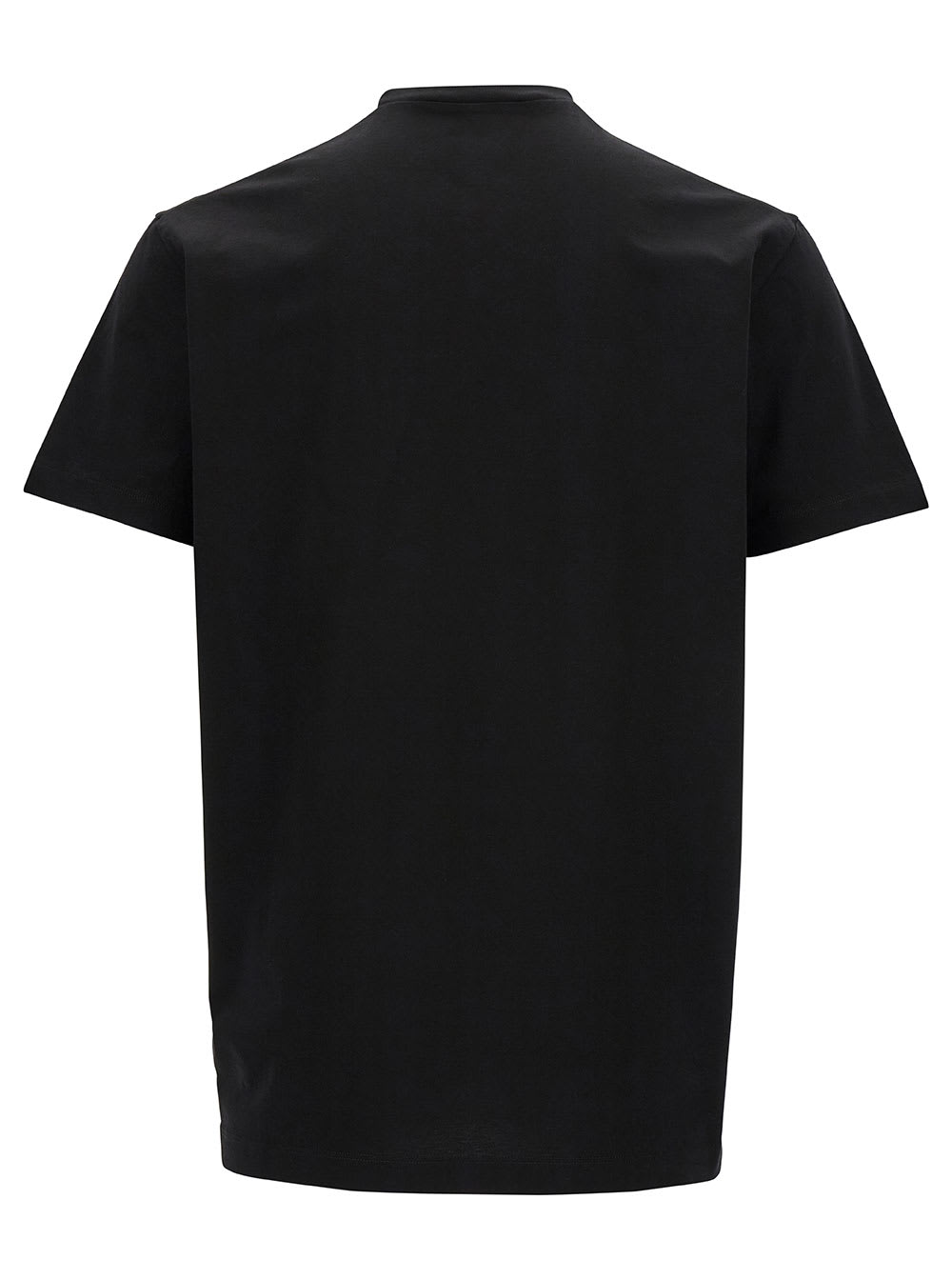 Shop Dsquared2 Ciro Black T-shirt With Logo Graphic Print In Cotton Man