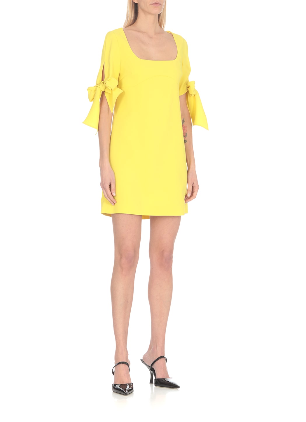Shop Pinko Verdicchio Dress In Yellow