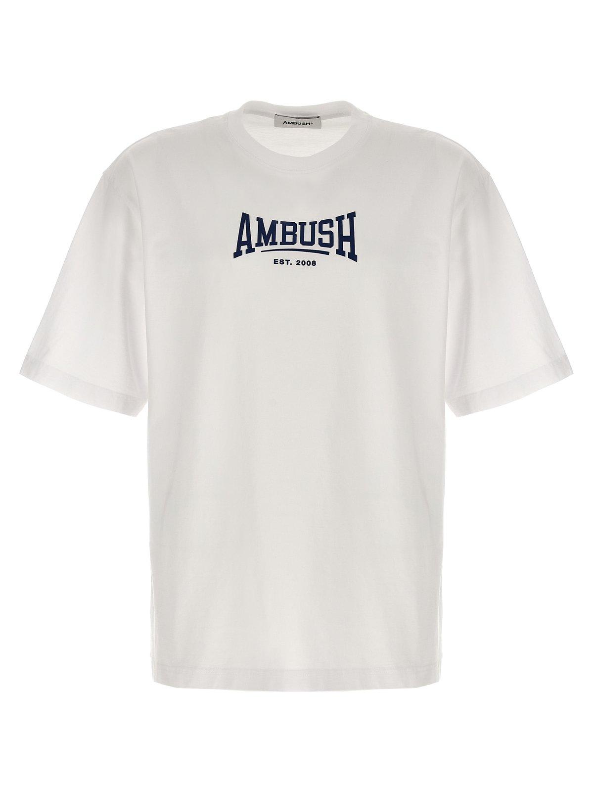 Shop Ambush Logo Printed Crewneck T-shirt In White