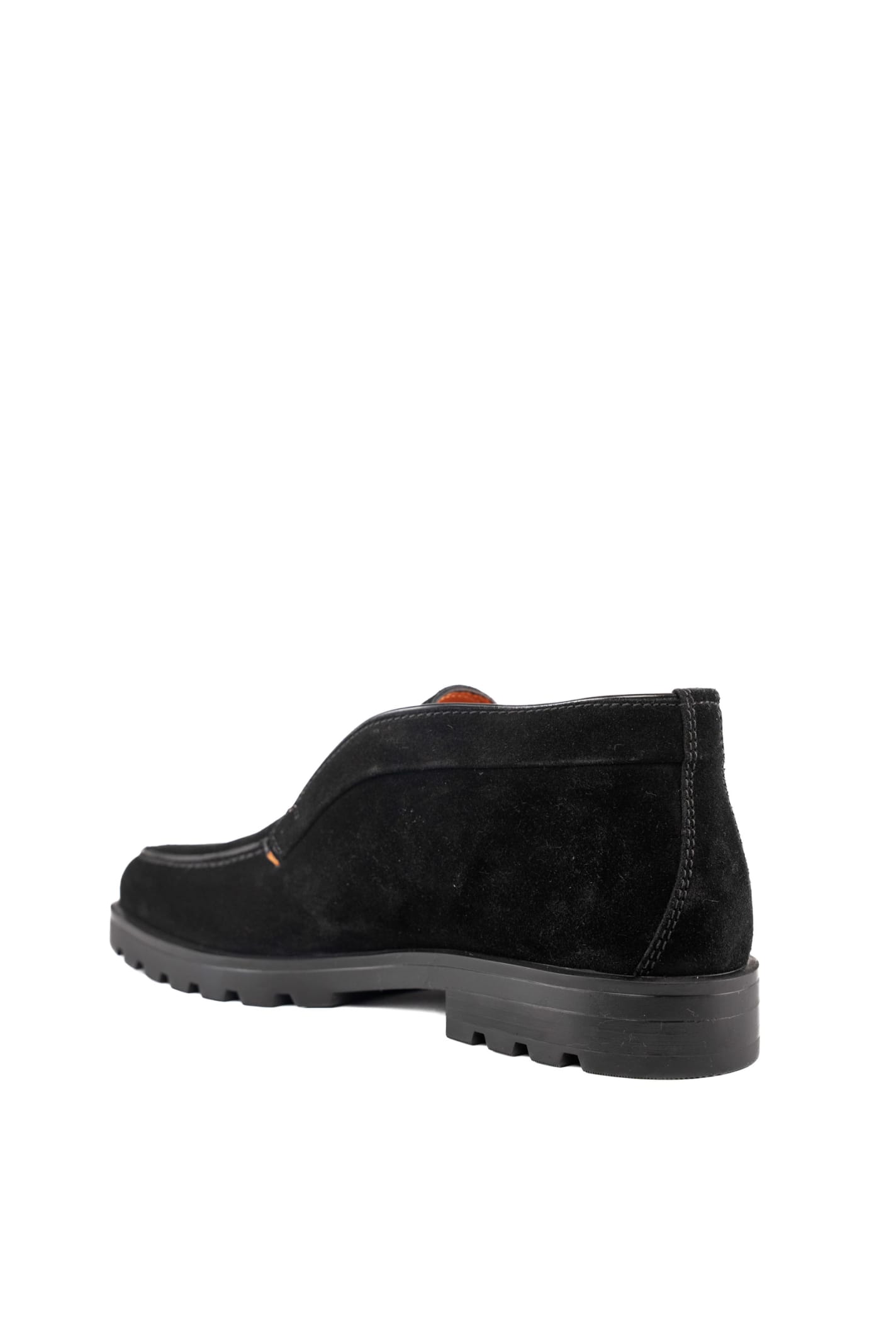 Shop Santoni Detroit Rock Suede Ankle Boots In Nero