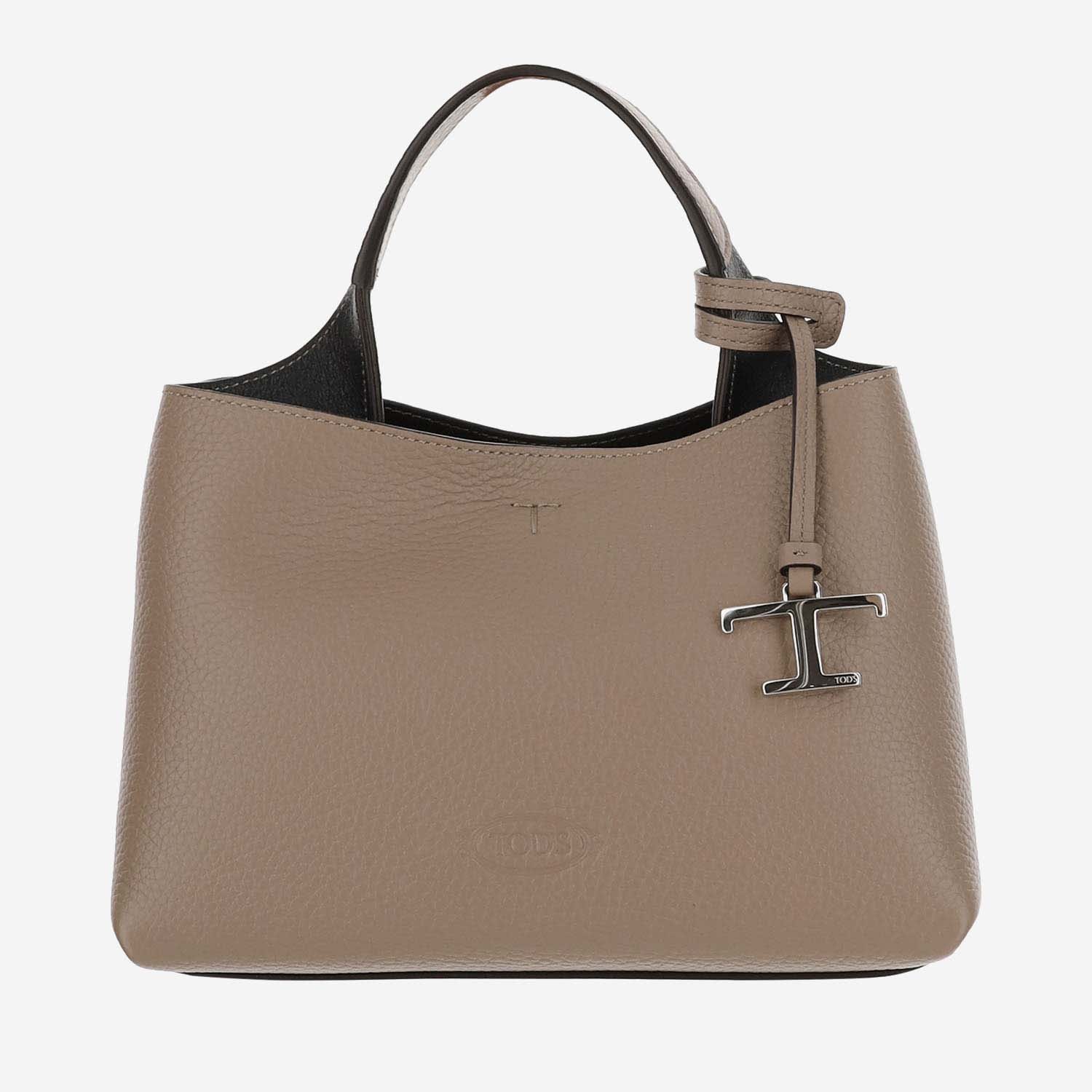 Shop Tod's Micro Leather Bag In Grey