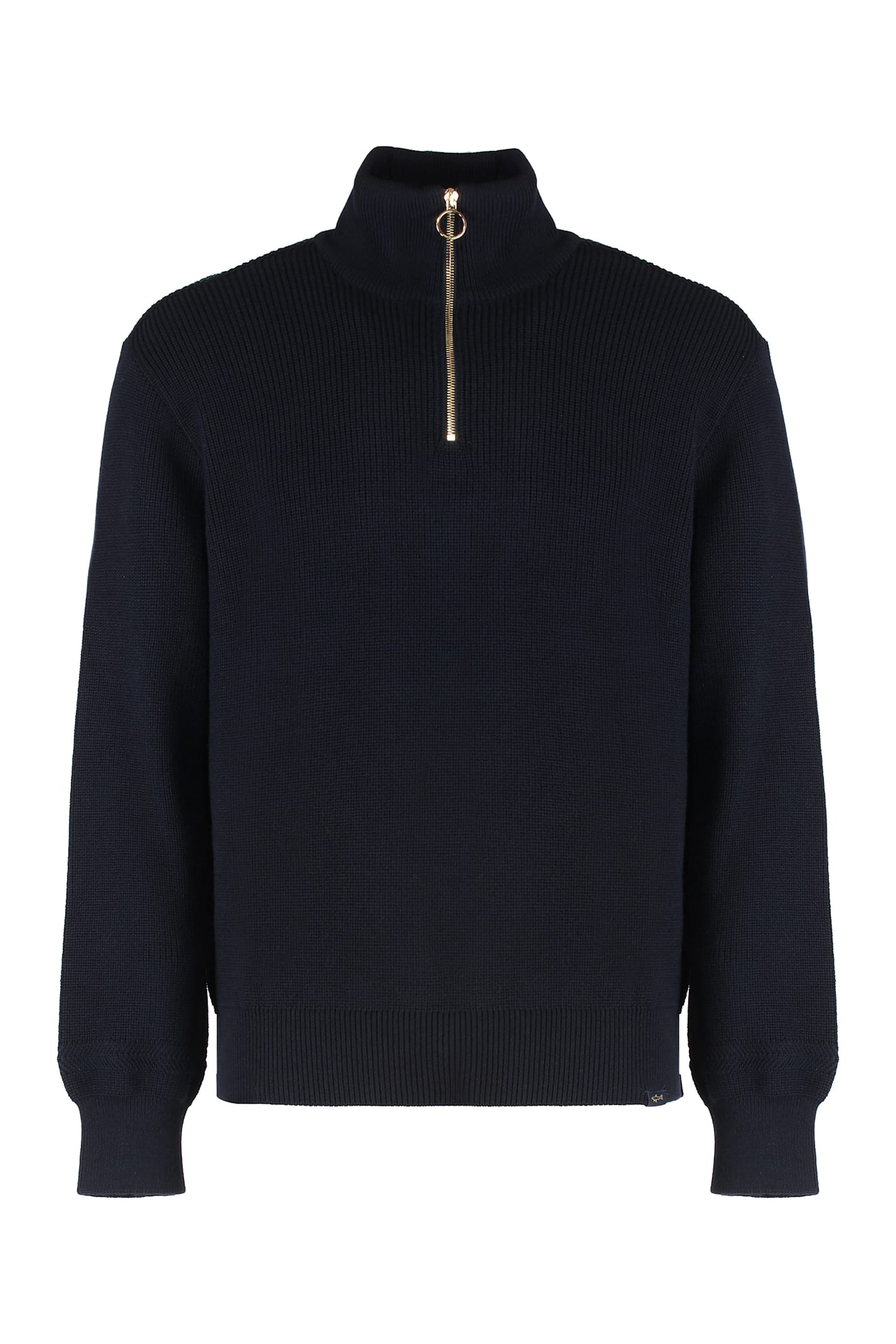 Paul&amp;shark Turtleneck Sweater With Ribbing In Black