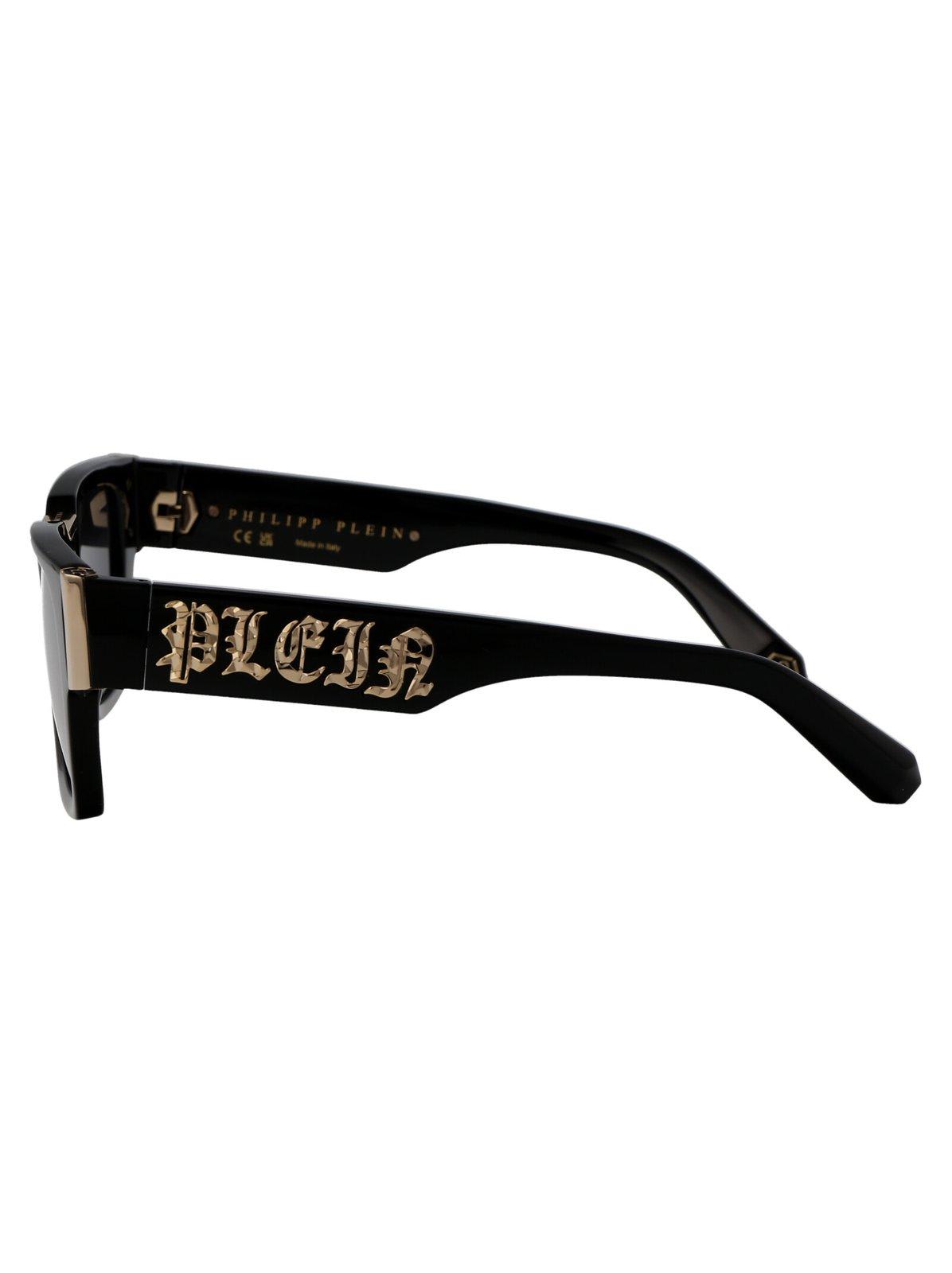 Shop Philipp Plein Square Frame Sunglasses In 0700