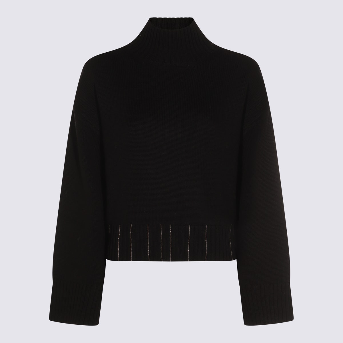 Black Wool Knitwear