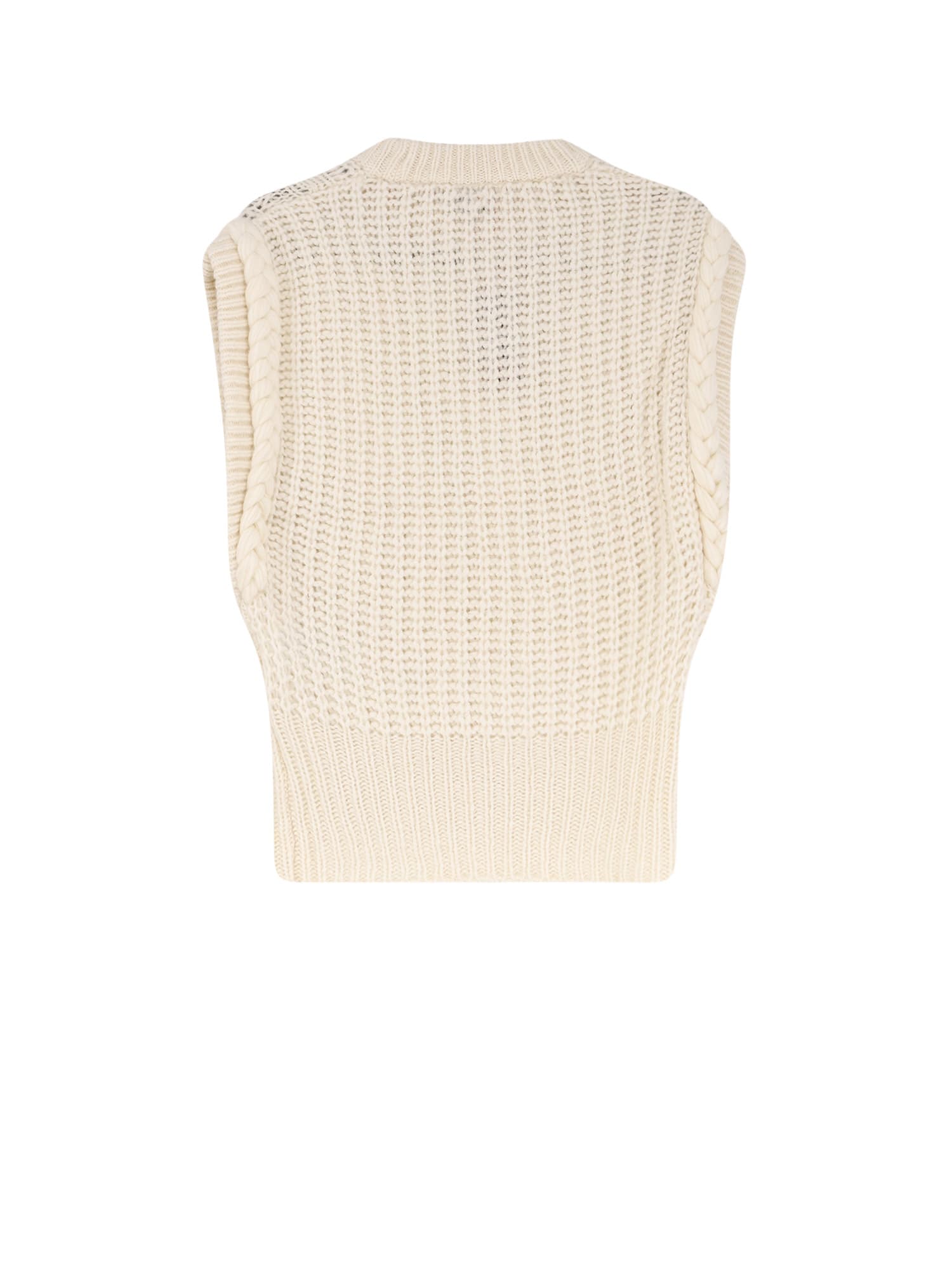Hugo Boss Fastina Wool And Alpaca Blend Vest In Neutral