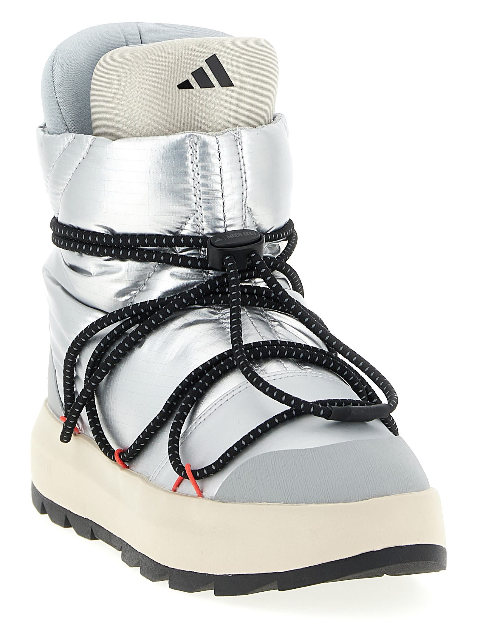 Adidas Originals Ace Adidas X Moonboot Ankle Boots In Silver
