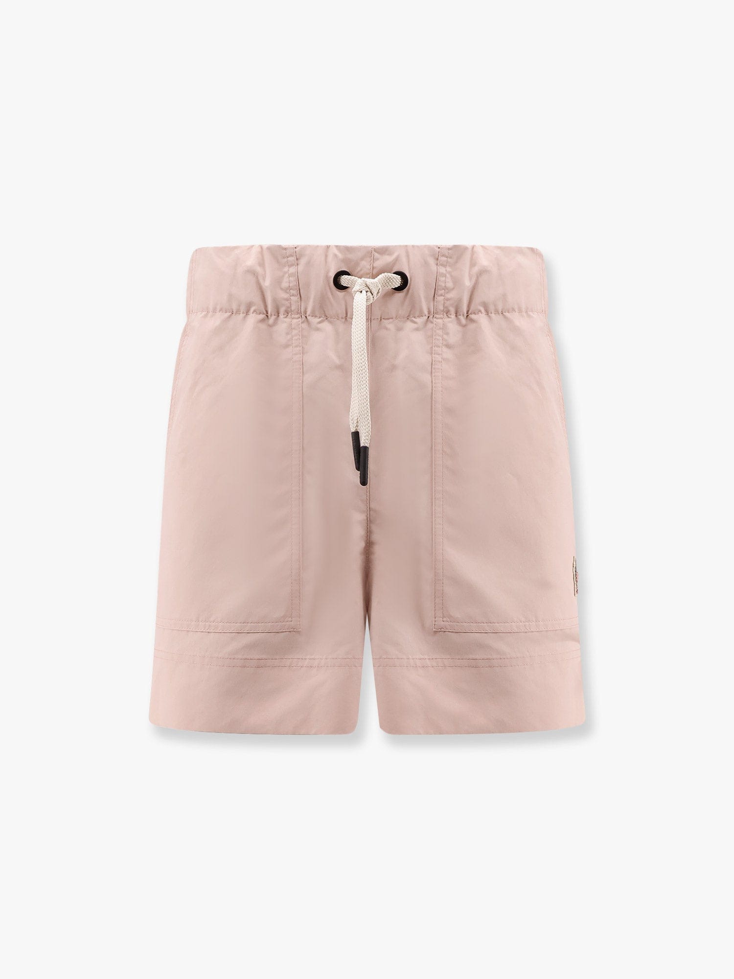 Moncler Grenoble Pink Shorts With Elastic Drawstring Elastic Waist And Logo Embroidery On The Side I