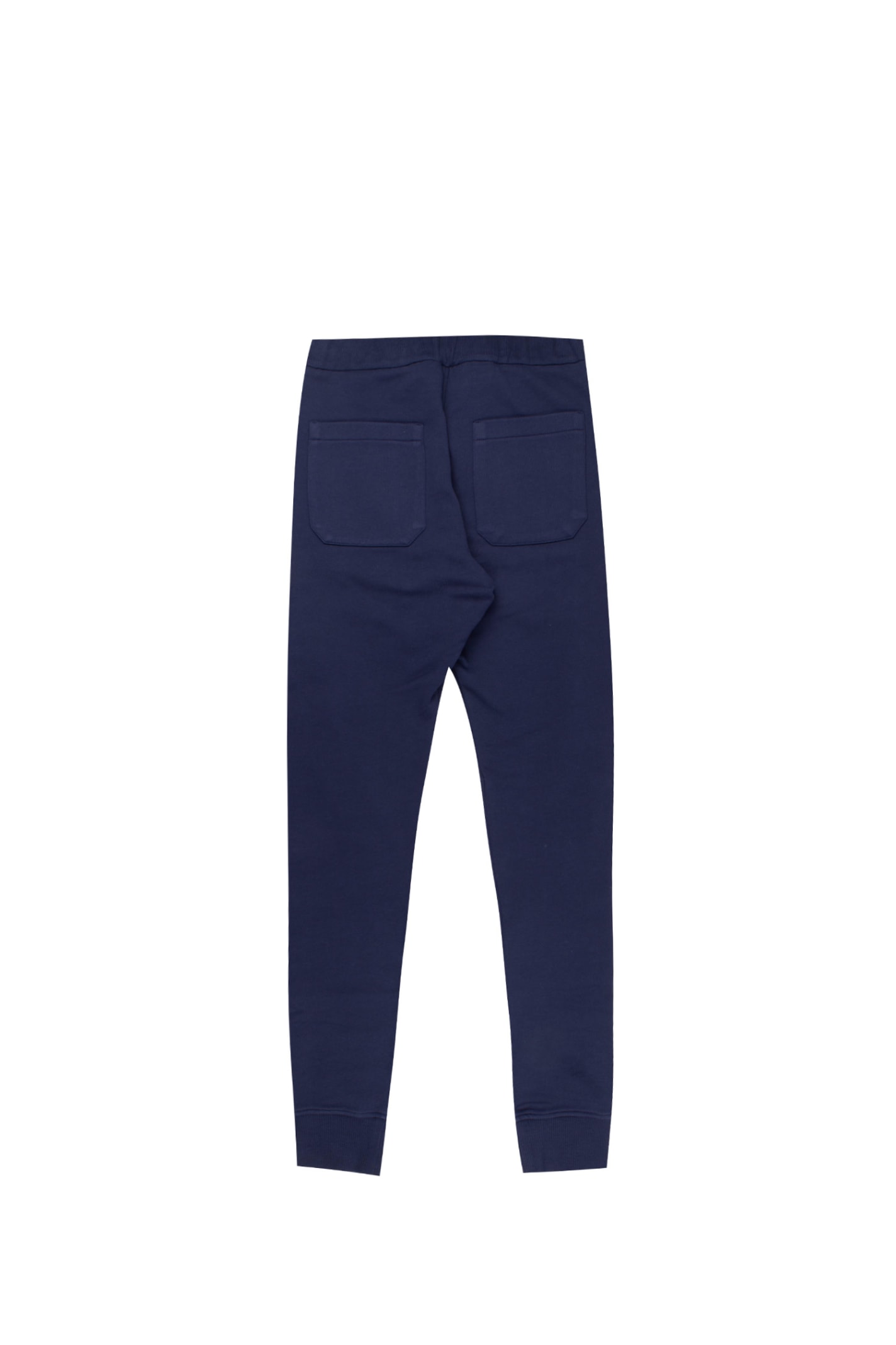 Shop Balmain Cotton Pants In Blue
