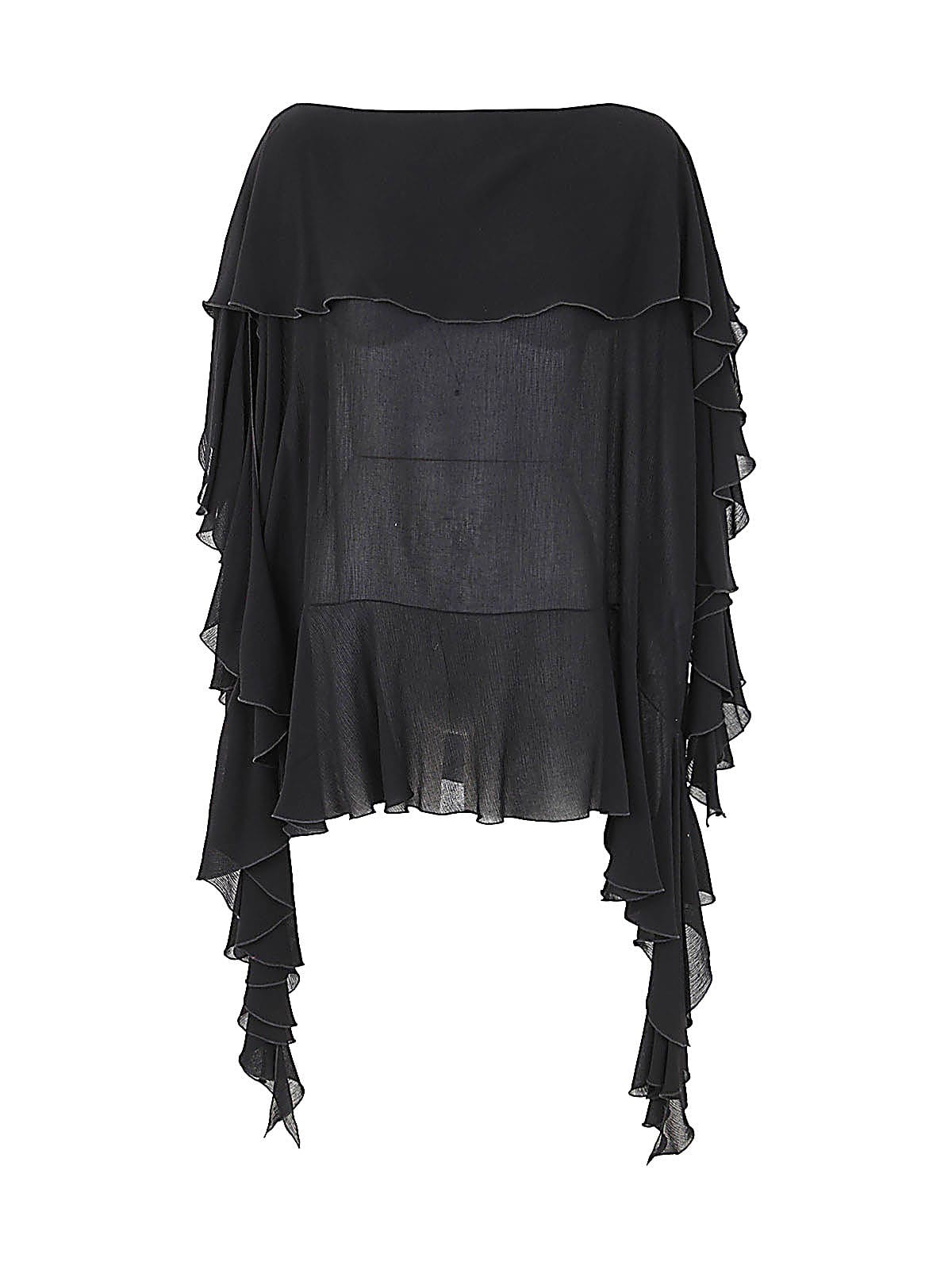 Blumarine 4c018a Blouson With Flounce In Black
