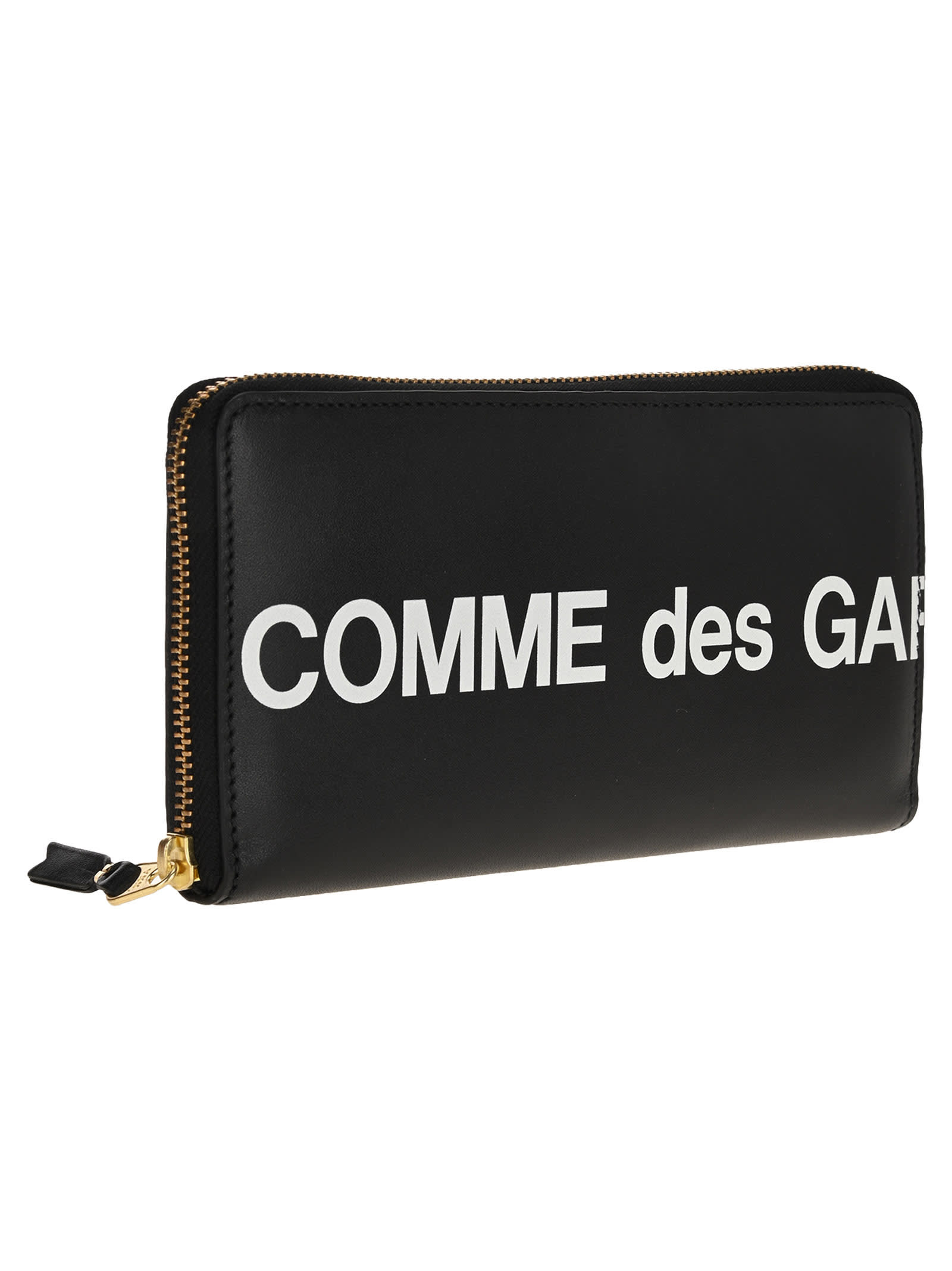 Shop Comme Des Garçons Logo-print Continental Wallet In Black