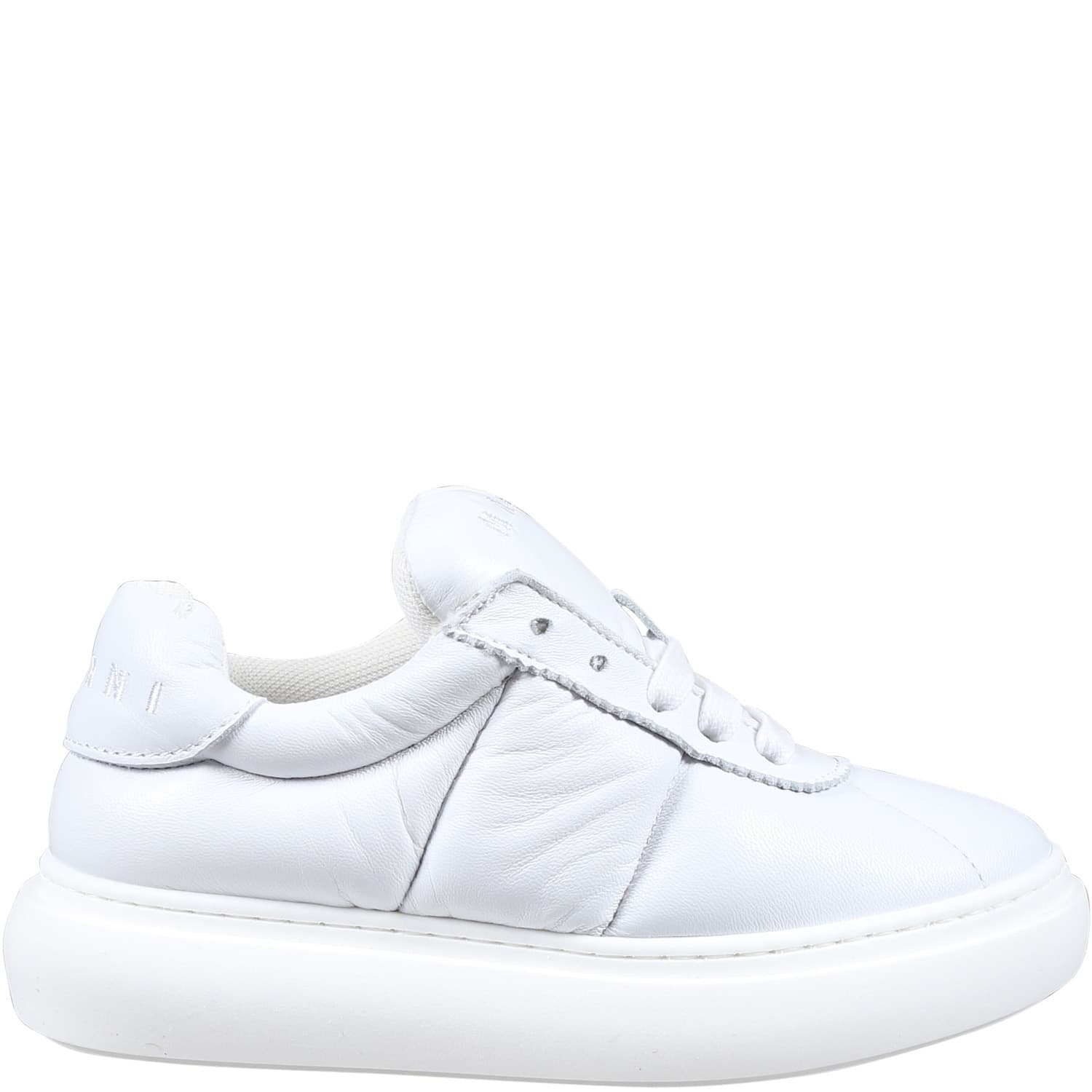 Marni Kids' White Sneakers For Girl With Logo