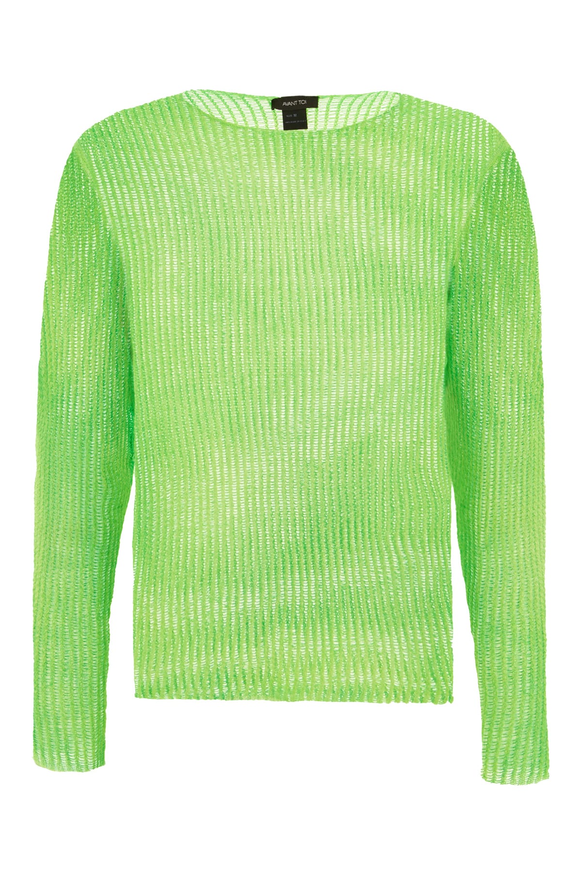 AVANT TOI FLUO GREEN MESH SWEATER 