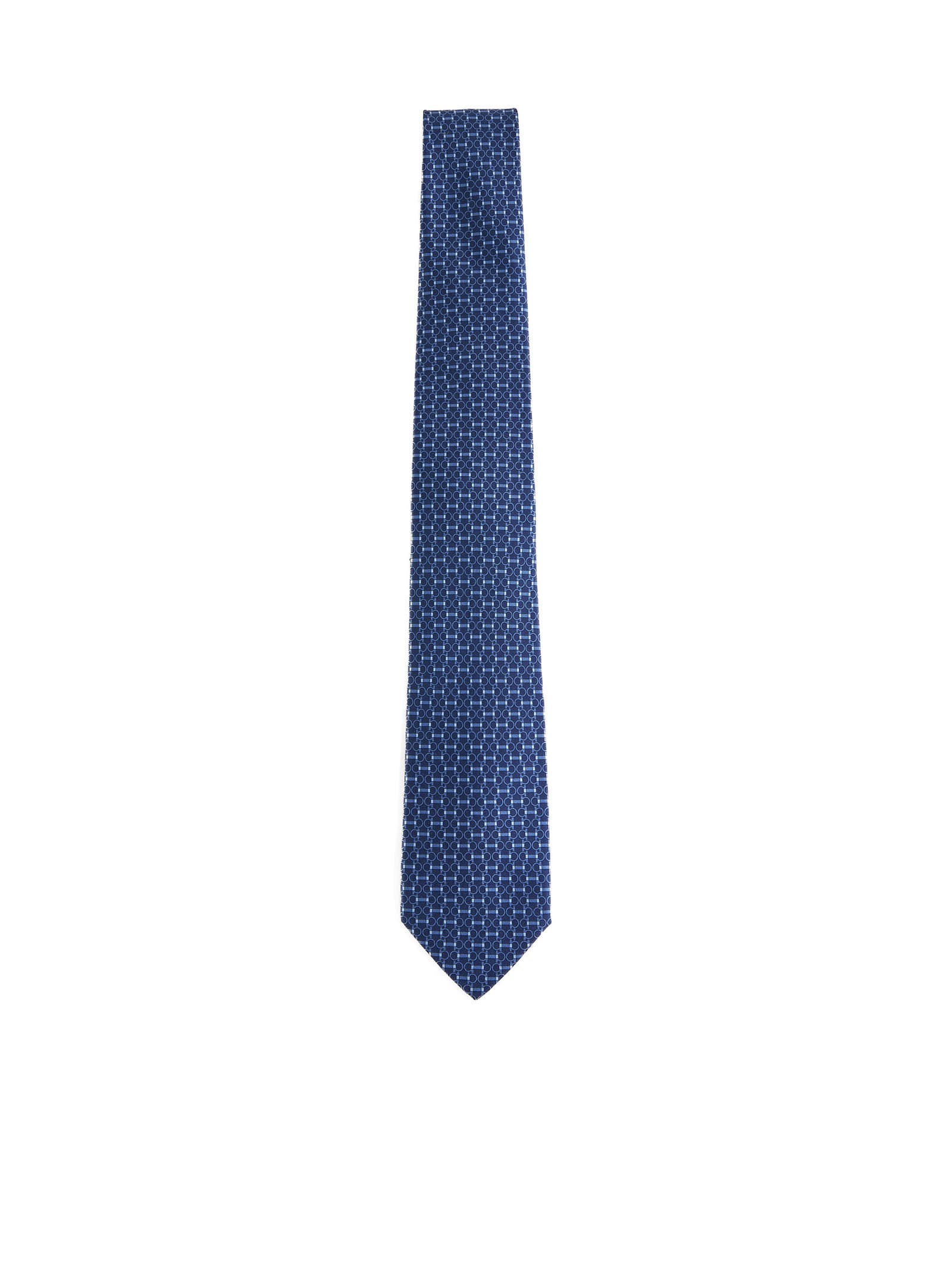 Shop Ferragamo Tie In F.blu Scuro