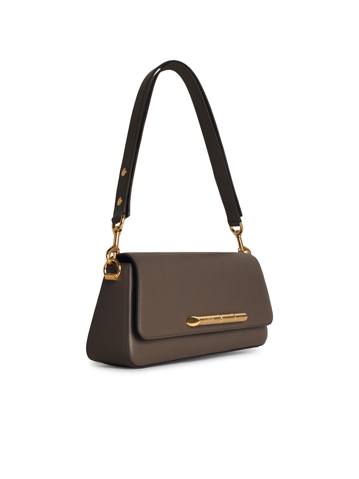 Shop Lanvin Sequence Brown Leather Crossbody Bag