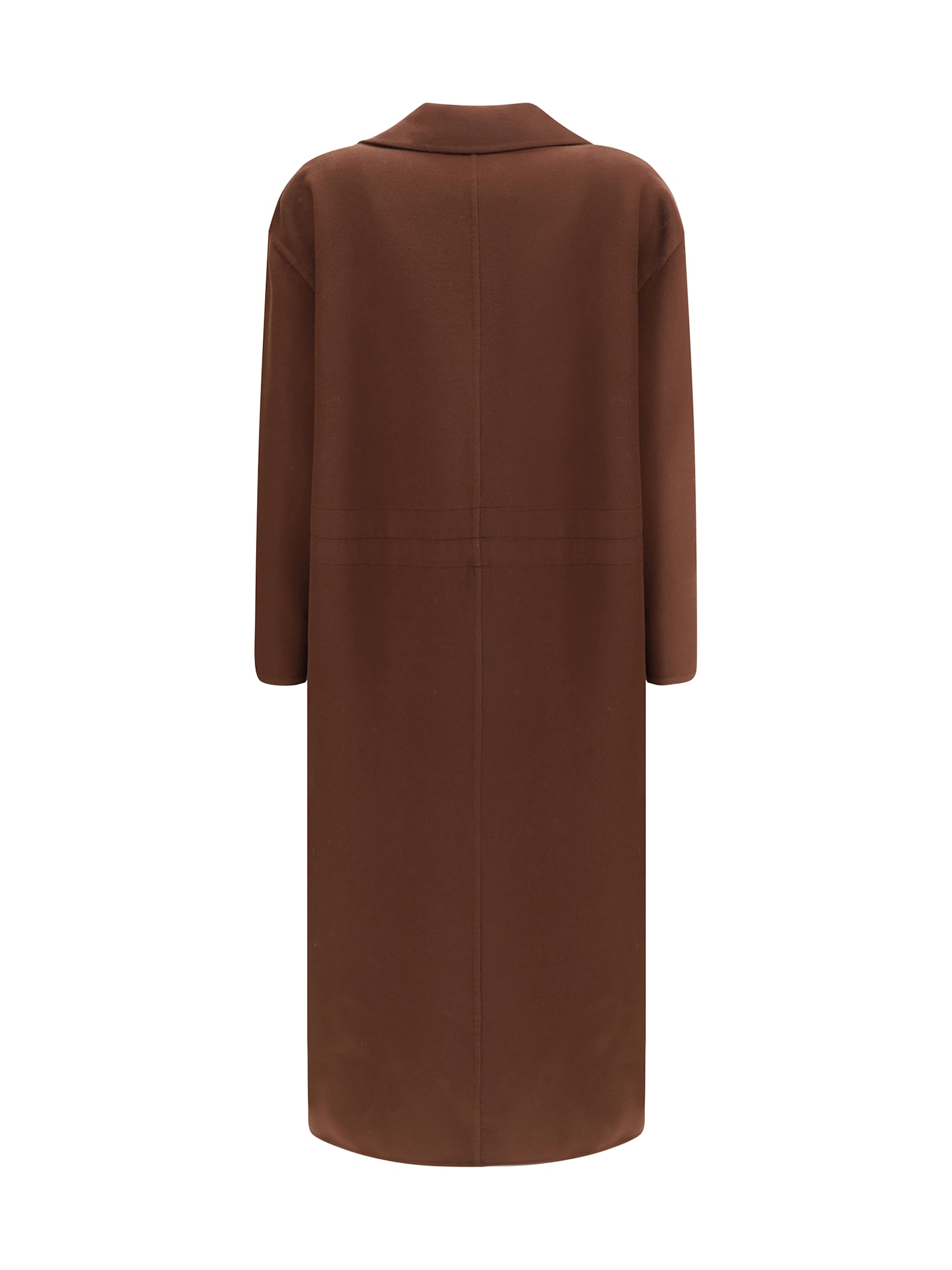 Fabiana Filippi Robe Notched Lapel Coat In Brown