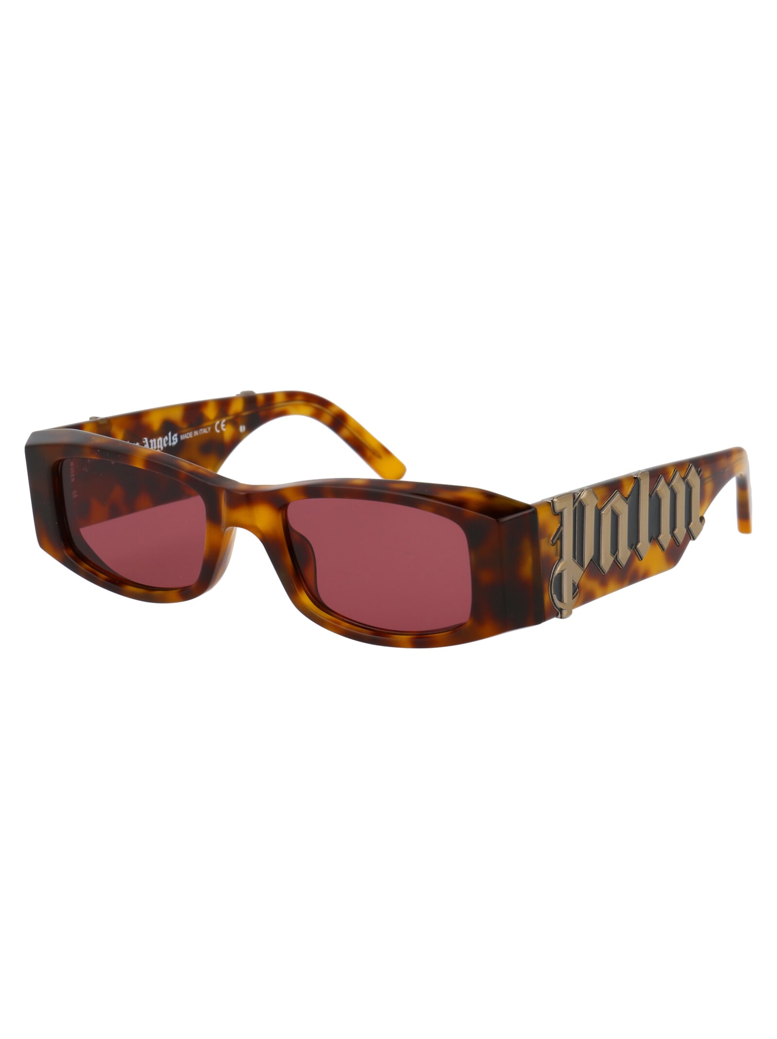 Shop Palm Angels Peri001 - Pa01 Sunglasses In 6037 Brown Purple