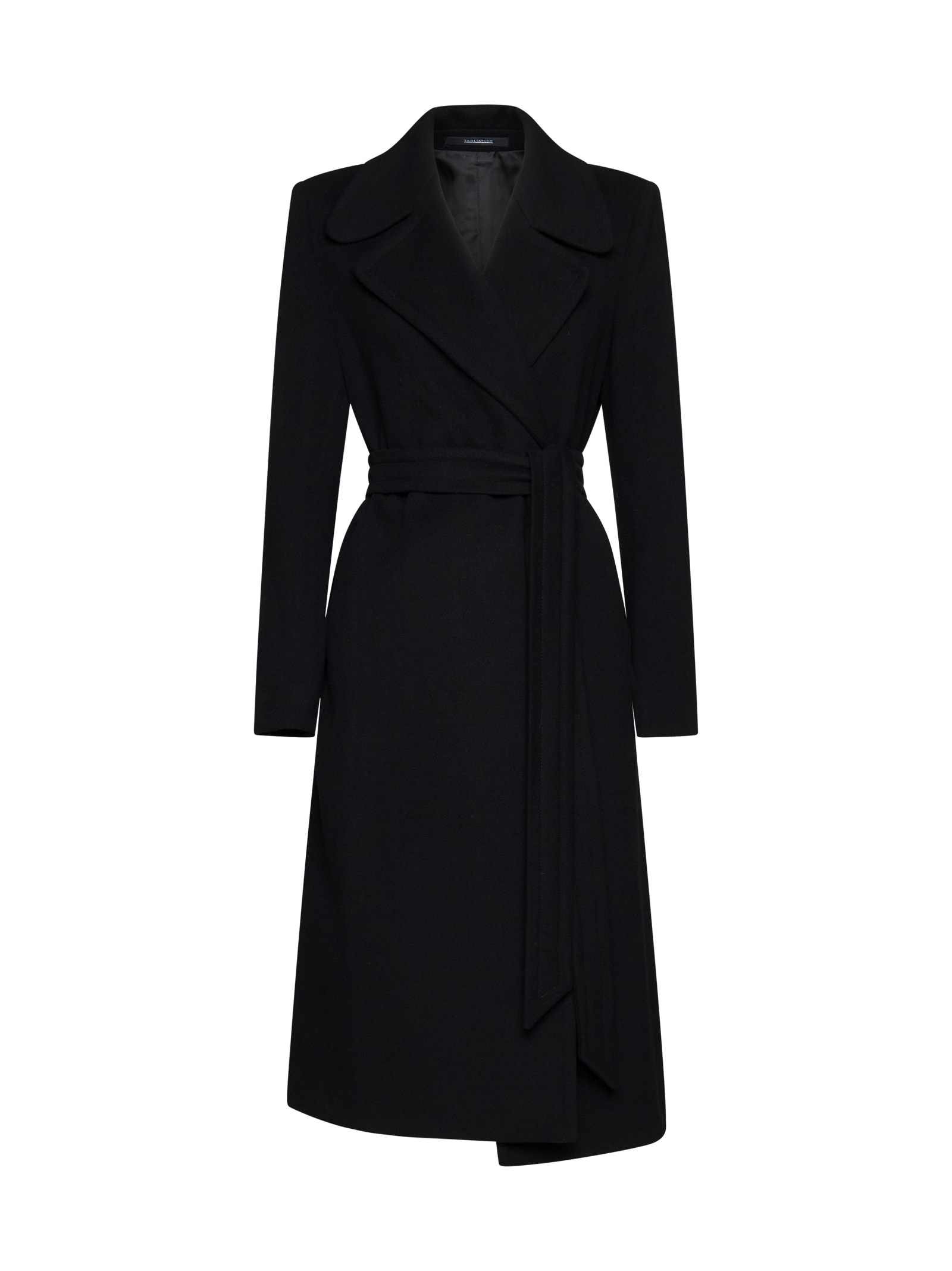 Shop Tagliatore Coat In Black