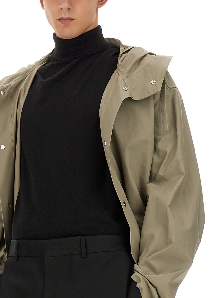 Jil Sander Parka With Logo In Green