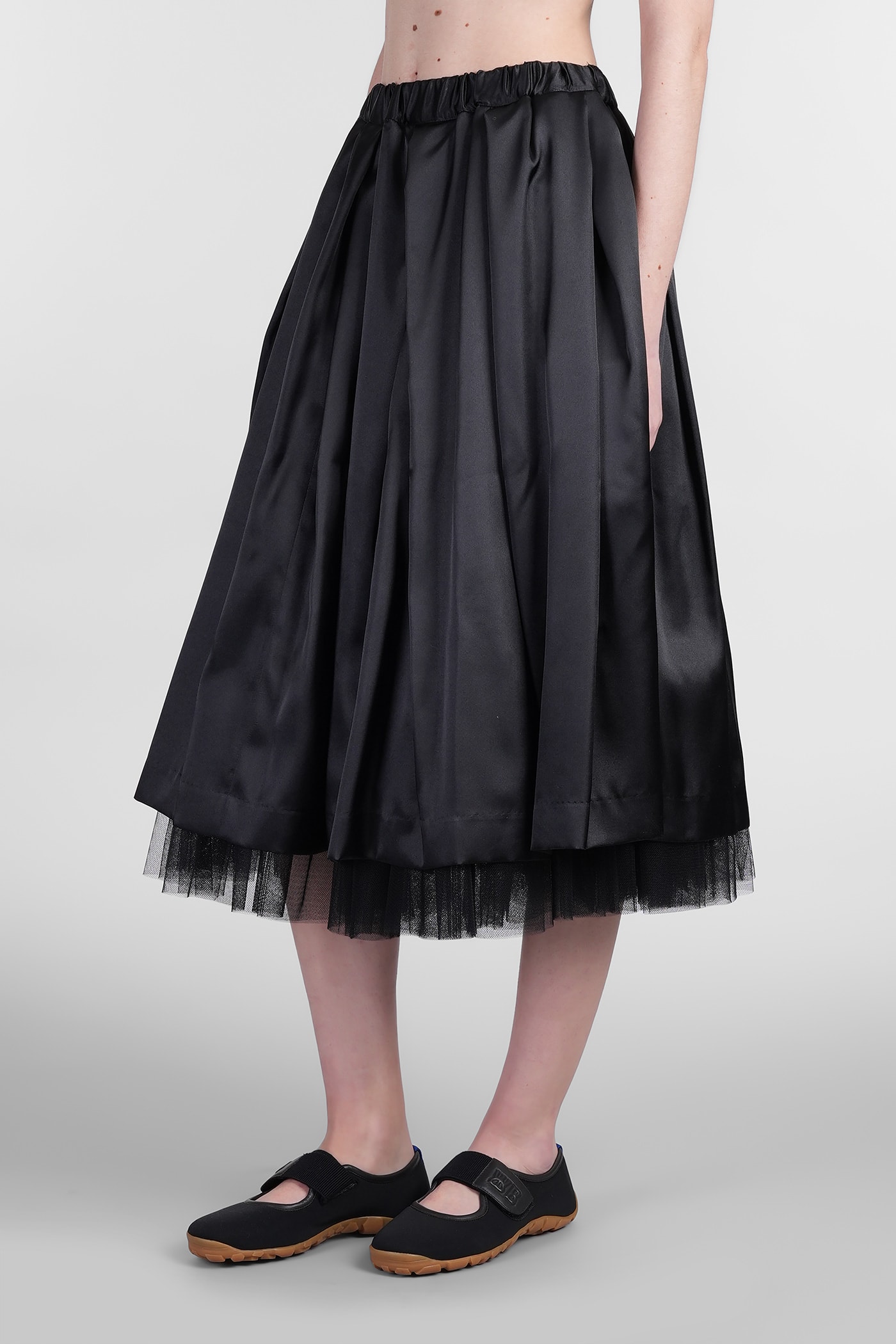 Shop Comme Des Garçons Skirt In Black Polyester