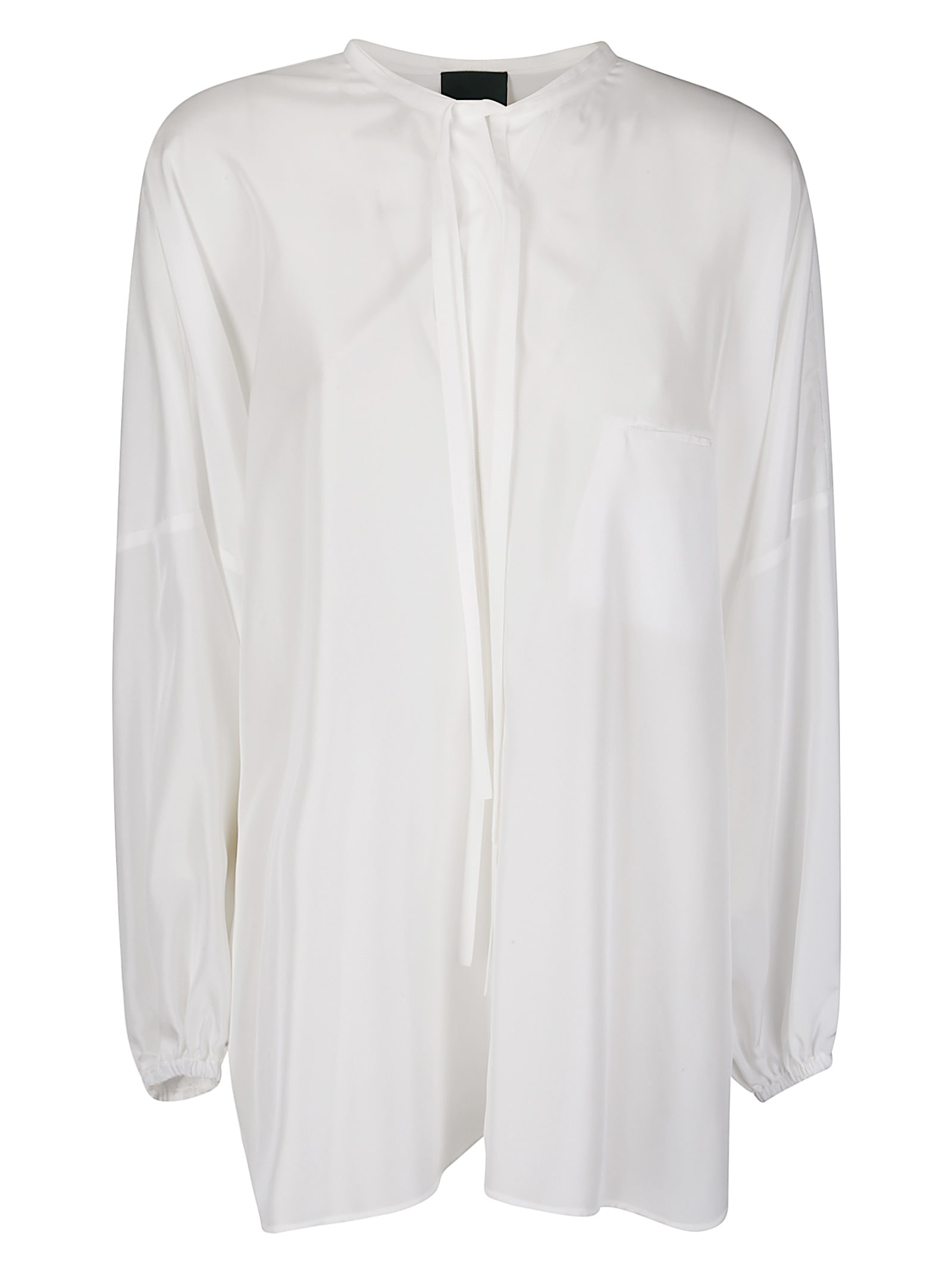 Jejia Tilda Tie-neck Pocket Blouse In White