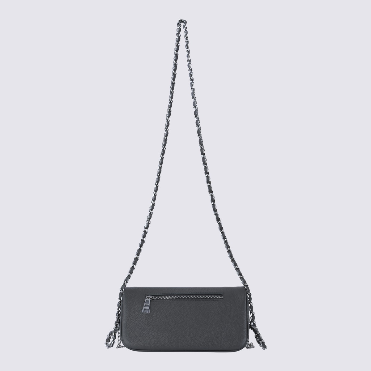 Zadig & Voltaire Chain Strap Textured Finish Shoulder Bag In Black