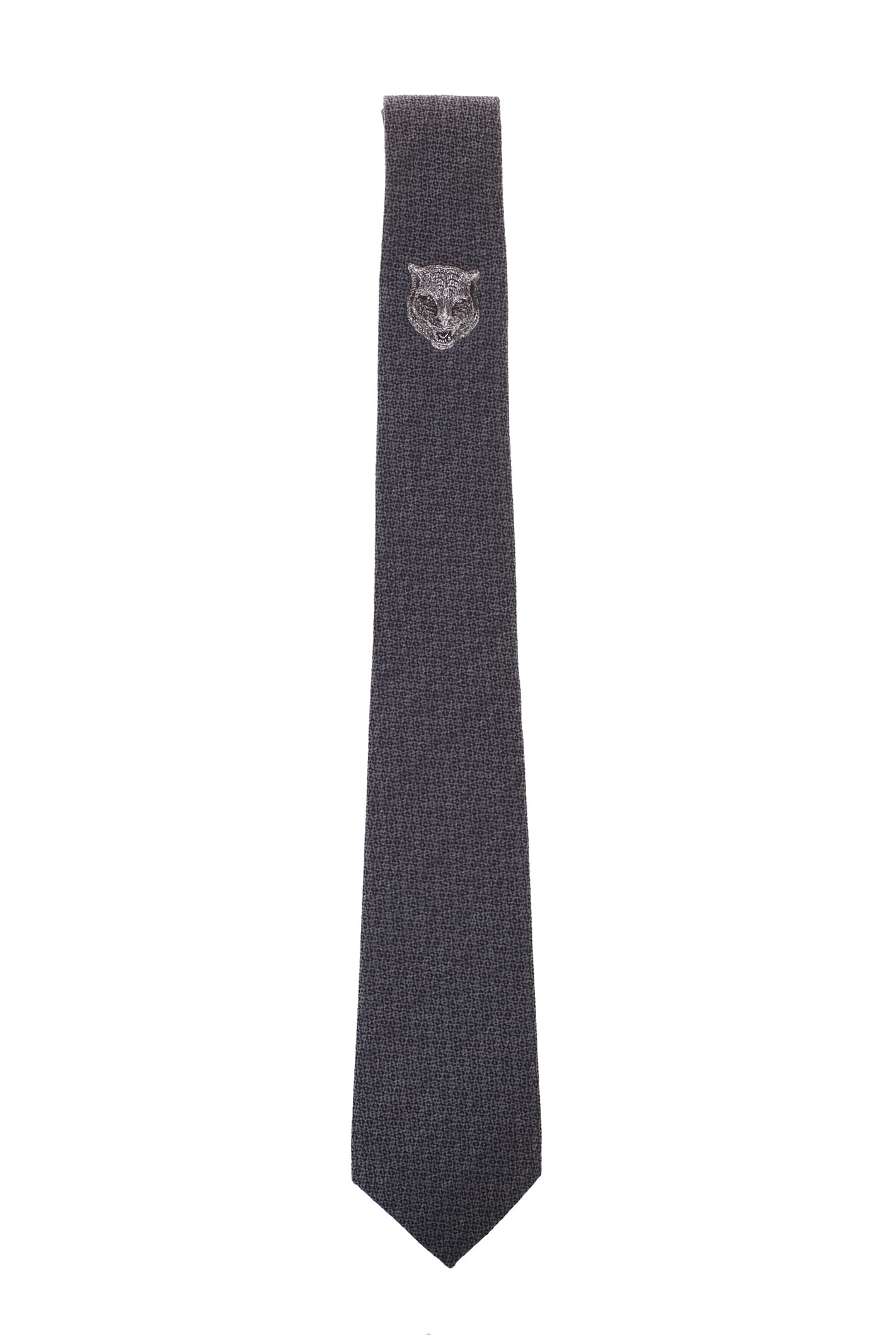Gucci Silk Tie In Grigio