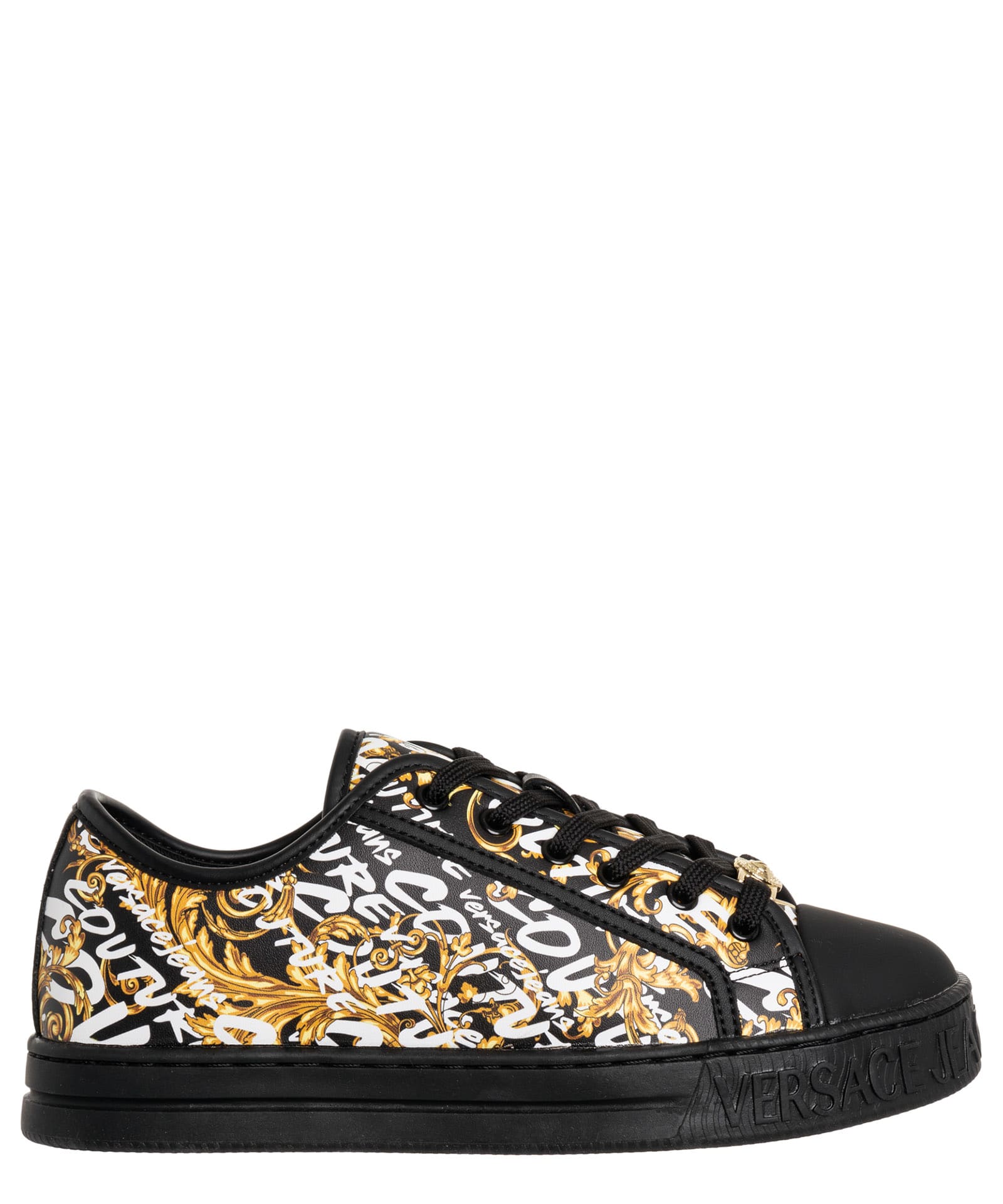 Versace Jeans Couture Court 88 Logo Brush Couture Leather Sneakers